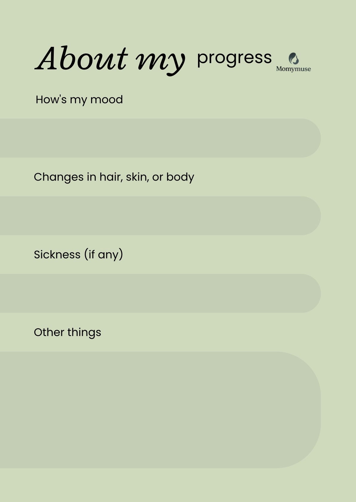 Momymuse Printable Gentle Journey Gender Neutural Pregnancy Journal