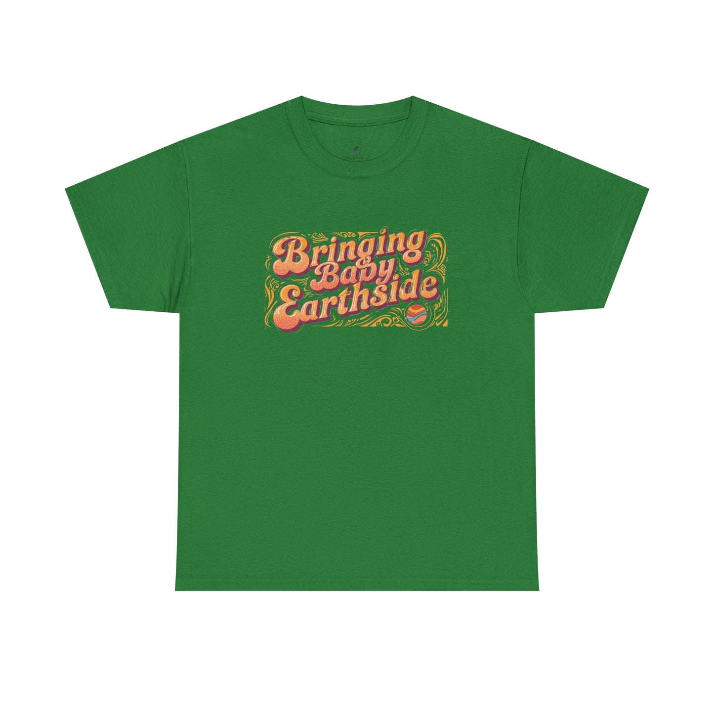 Bringing Baby Earthside Unisex Heavy Cotton Tee