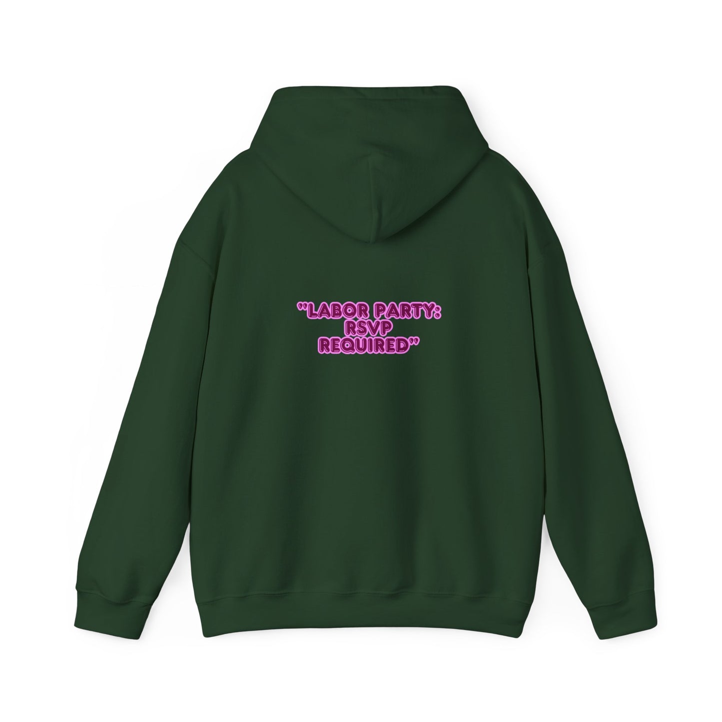 Labor Party Hoodie – RSVP Required, Cozy Maternity Sweatshirt