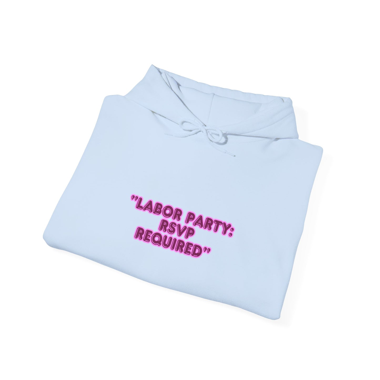 Labor Party Hoodie – RSVP Required, Cozy Maternity Sweatshirt