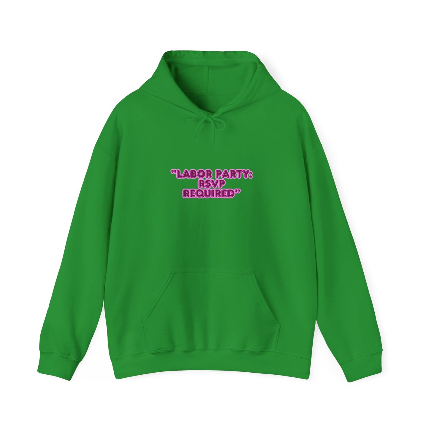 Labor Party Hoodie – RSVP Required, Cozy Maternity Sweatshirt