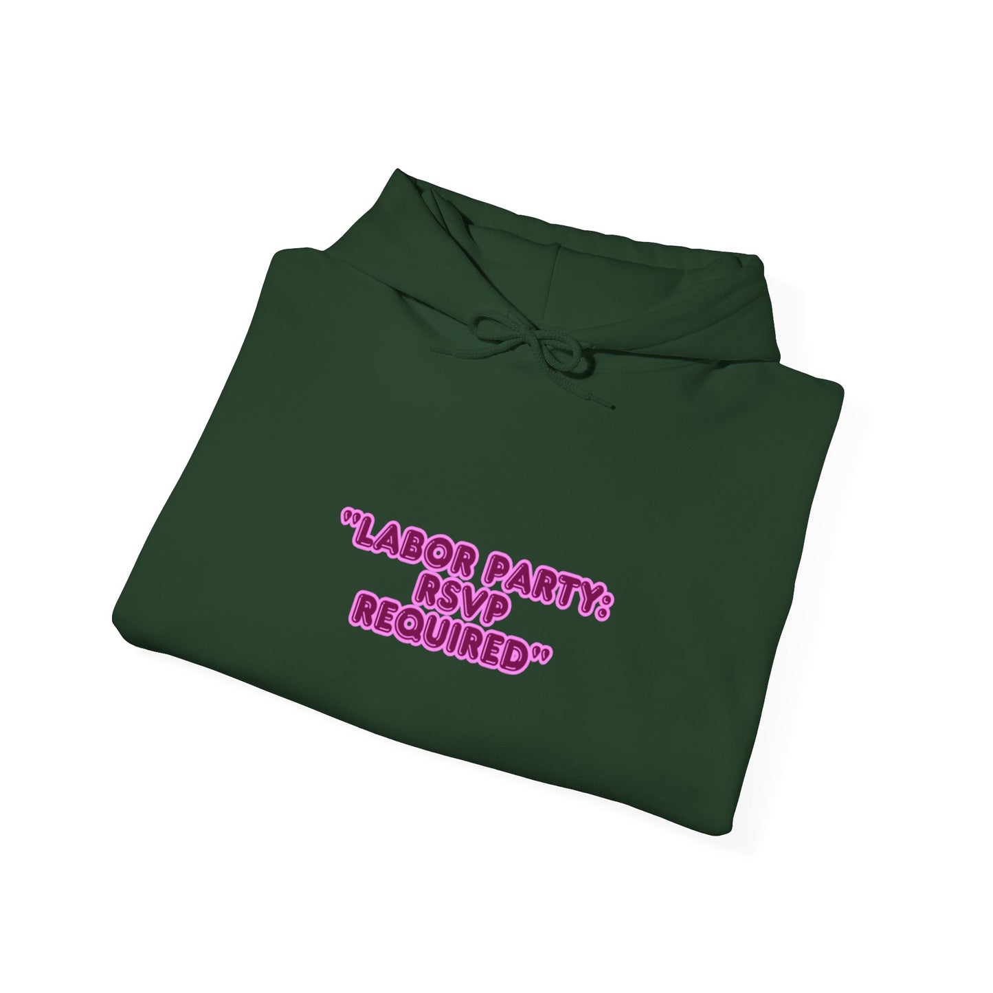 Labor Party Hoodie – RSVP Required, Cozy Maternity Sweatshirt