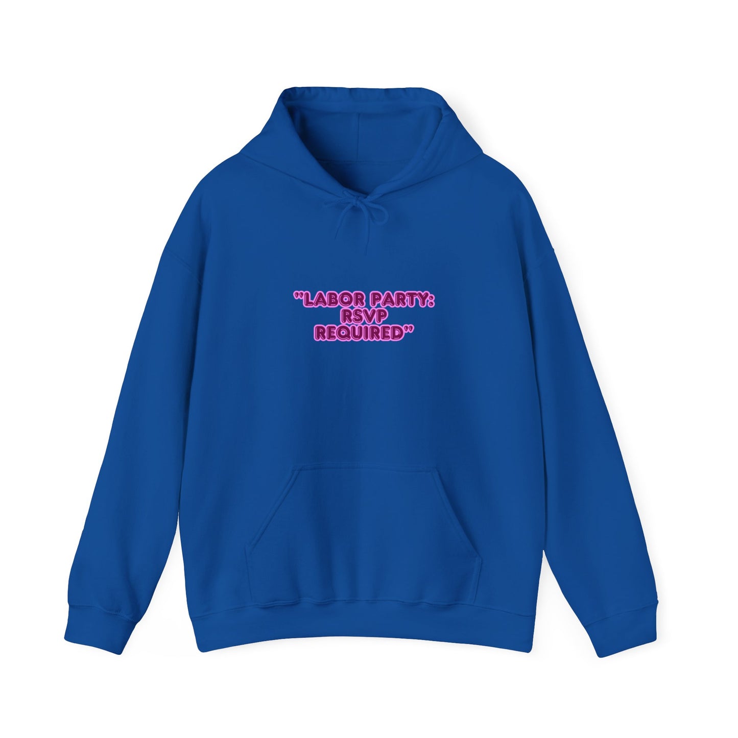 Labor Party Hoodie – RSVP Required, Cozy Maternity Sweatshirt