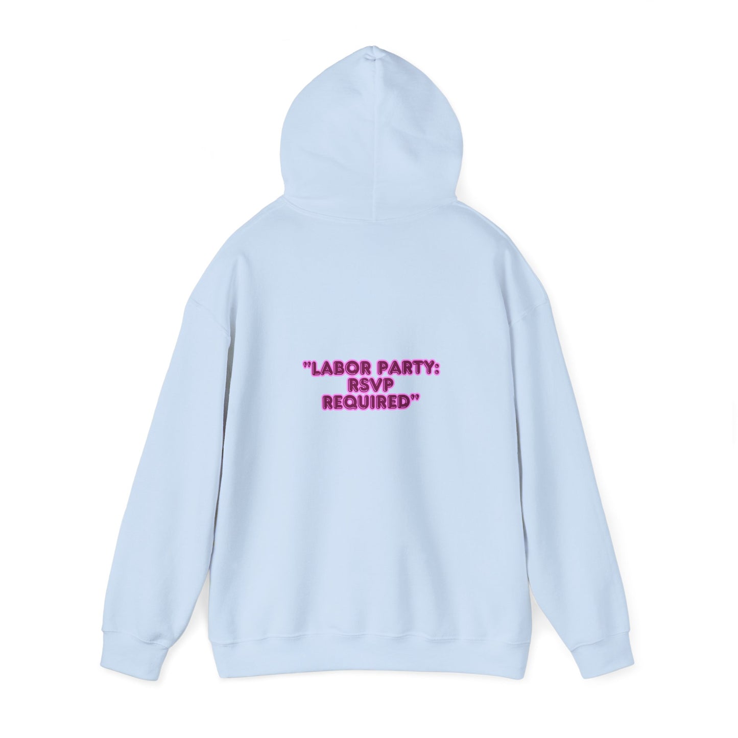 Labor Party Hoodie – RSVP Required, Cozy Maternity Sweatshirt