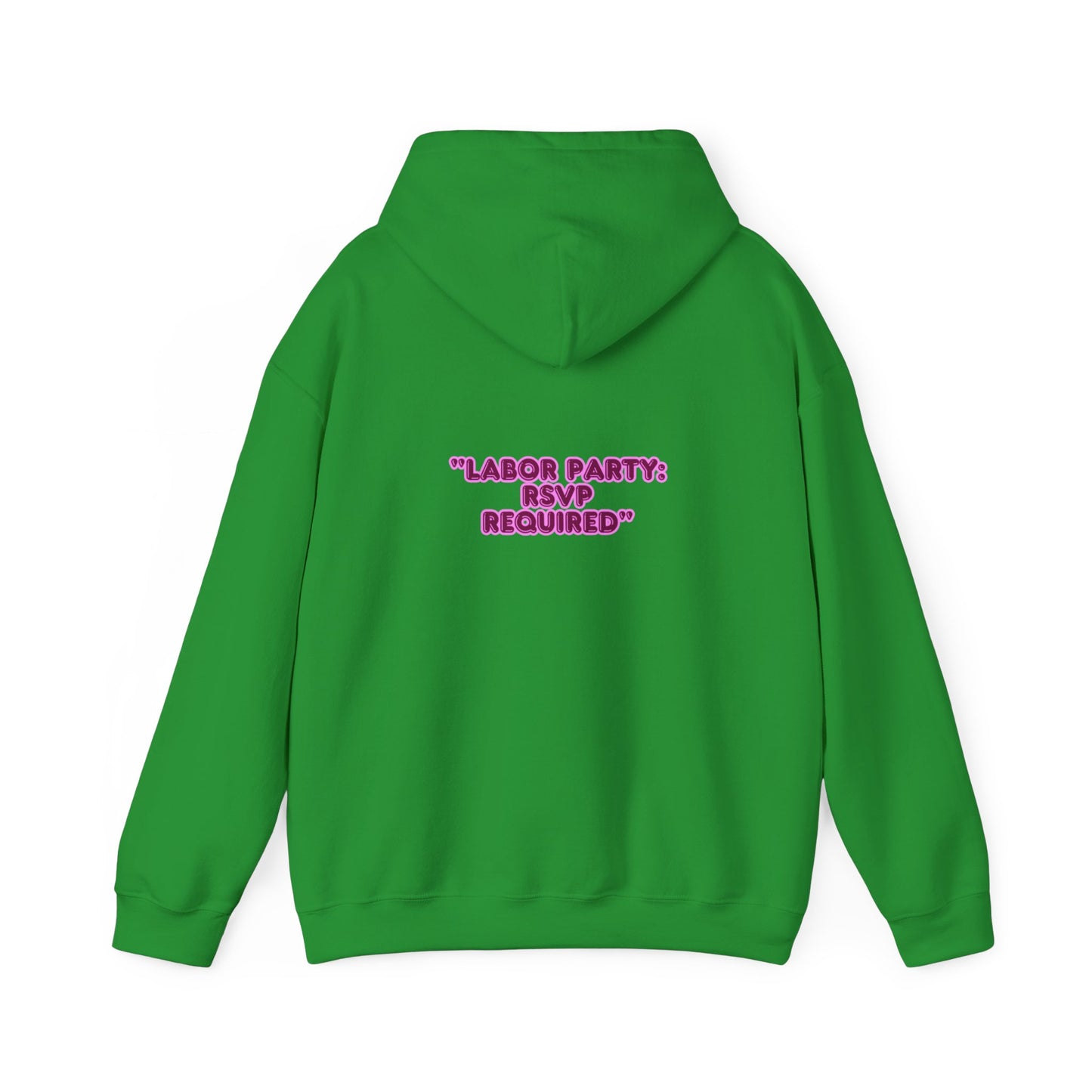 Labor Party Hoodie – RSVP Required, Cozy Maternity Sweatshirt