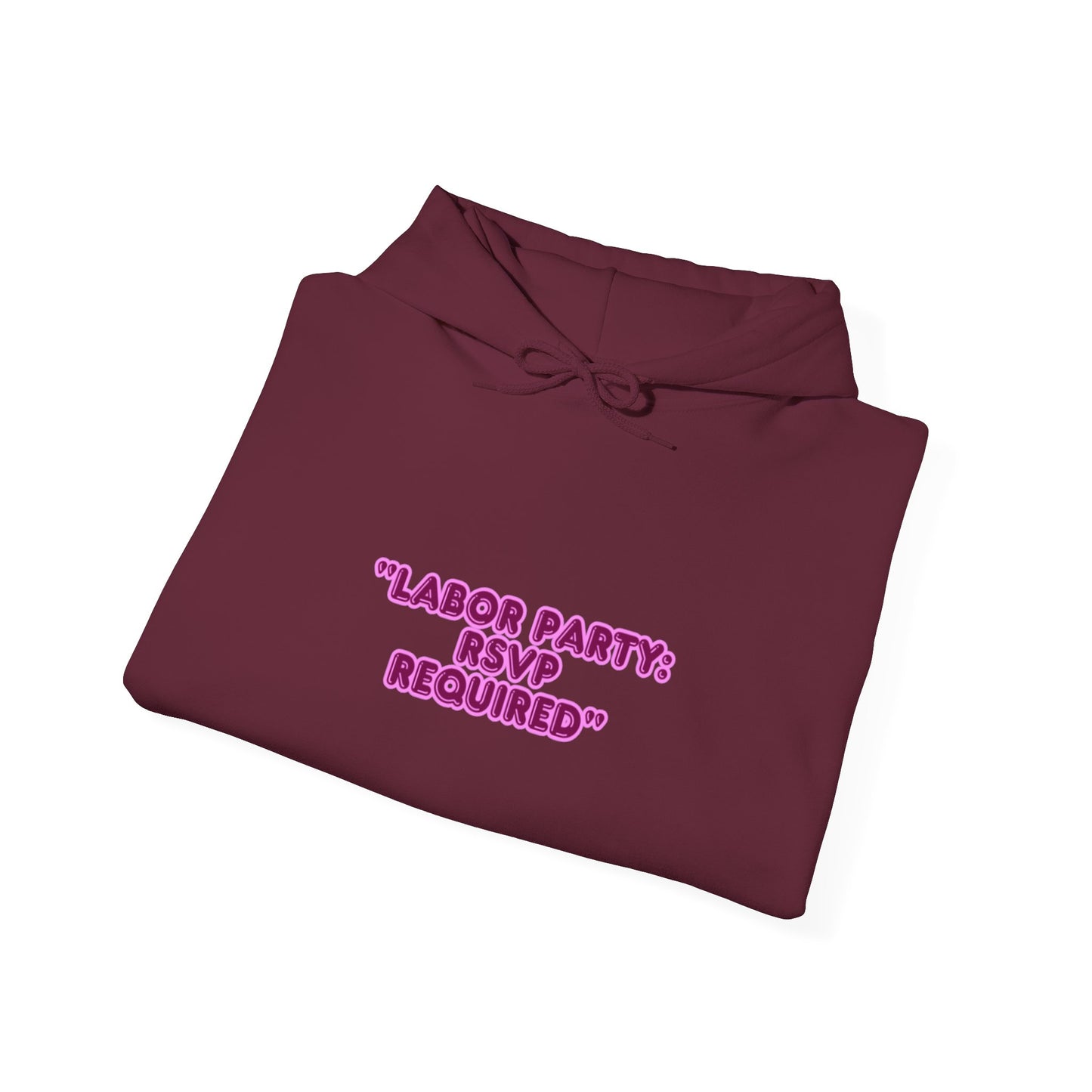 Labor Party Hoodie – RSVP Required, Cozy Maternity Sweatshirt