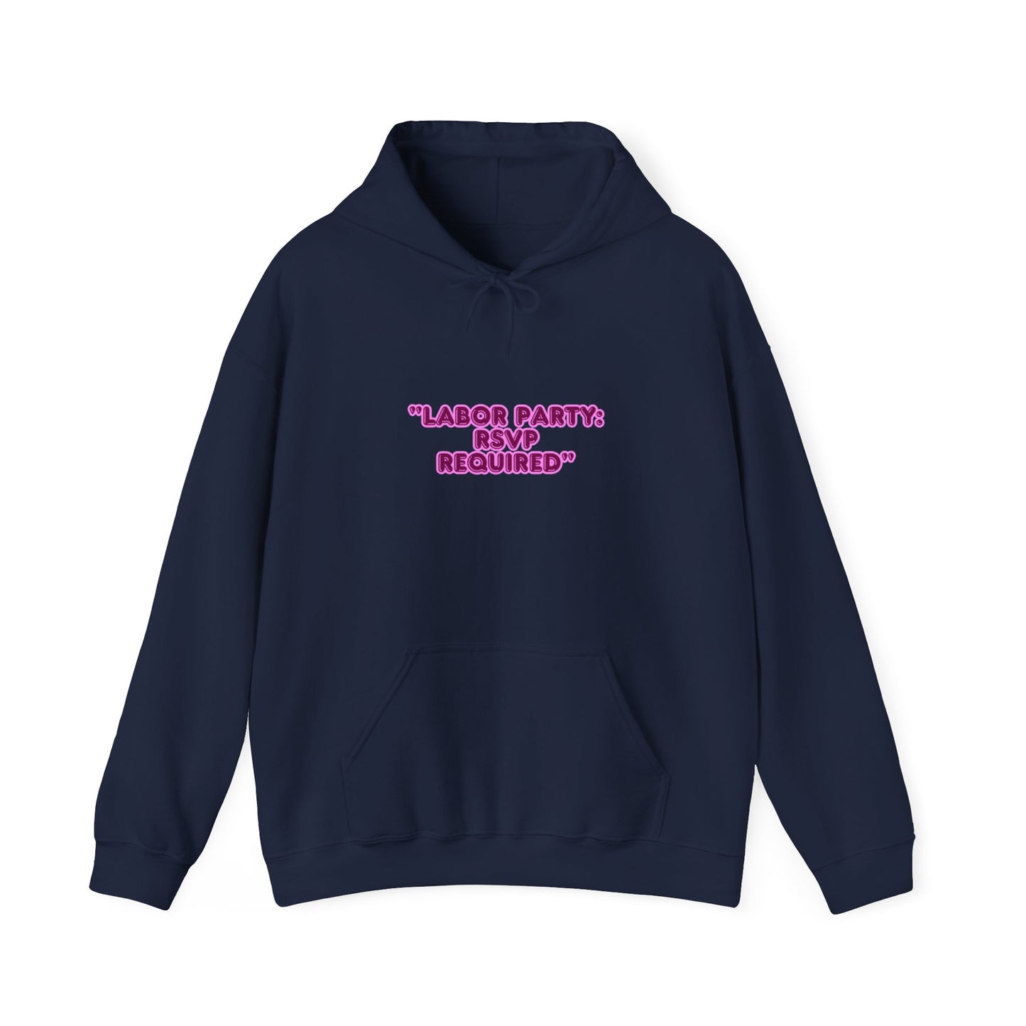 Labor Party Hoodie – RSVP Required, Cozy Maternity Sweatshirt