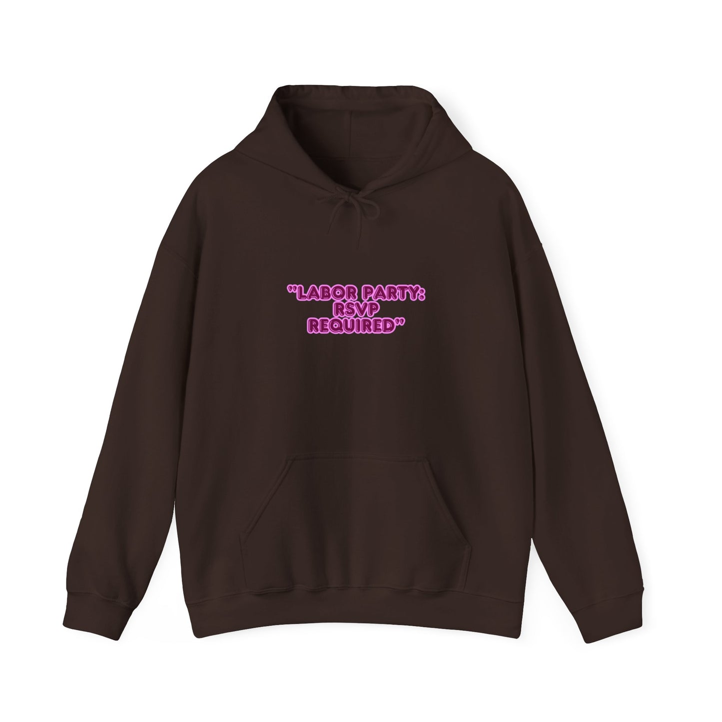 Labor Party Hoodie – RSVP Required, Cozy Maternity Sweatshirt