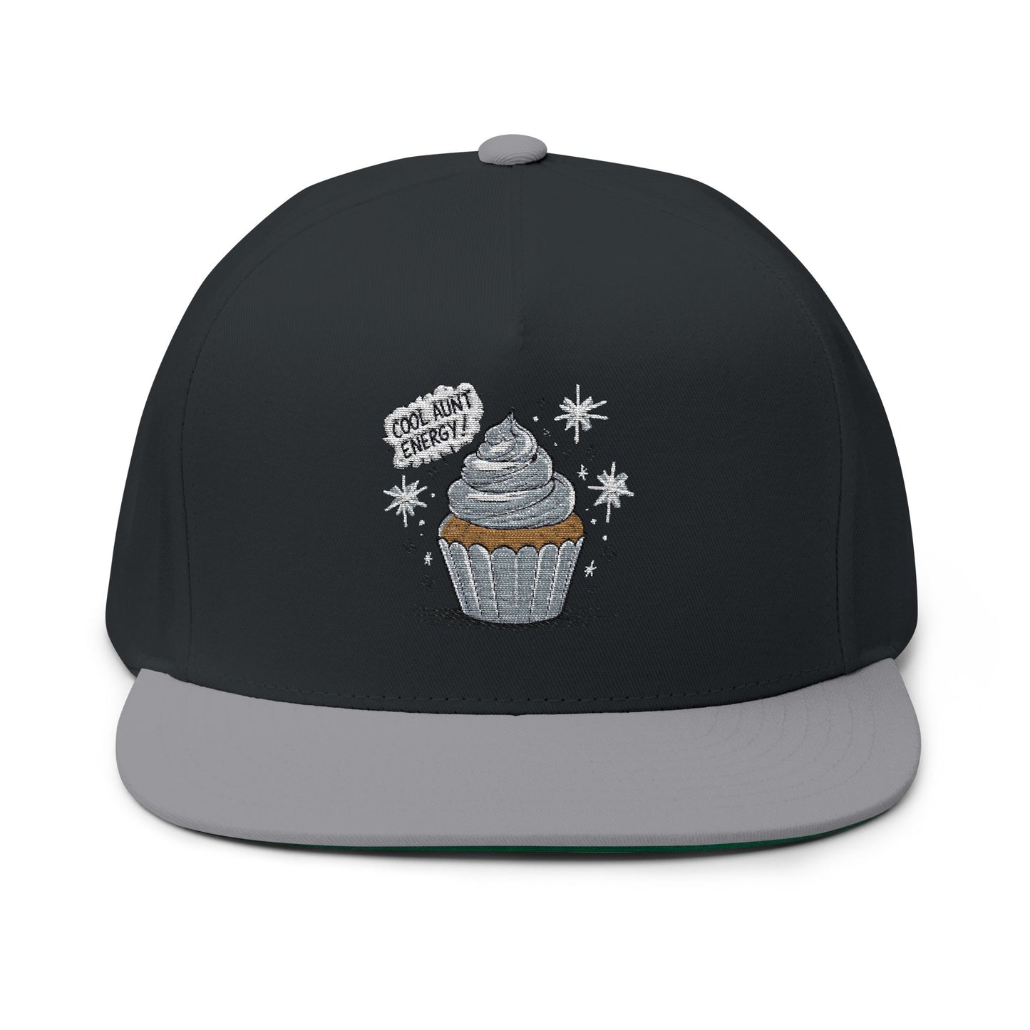 Cool Aunt Cupcake Embroidered Flat Bill Cap