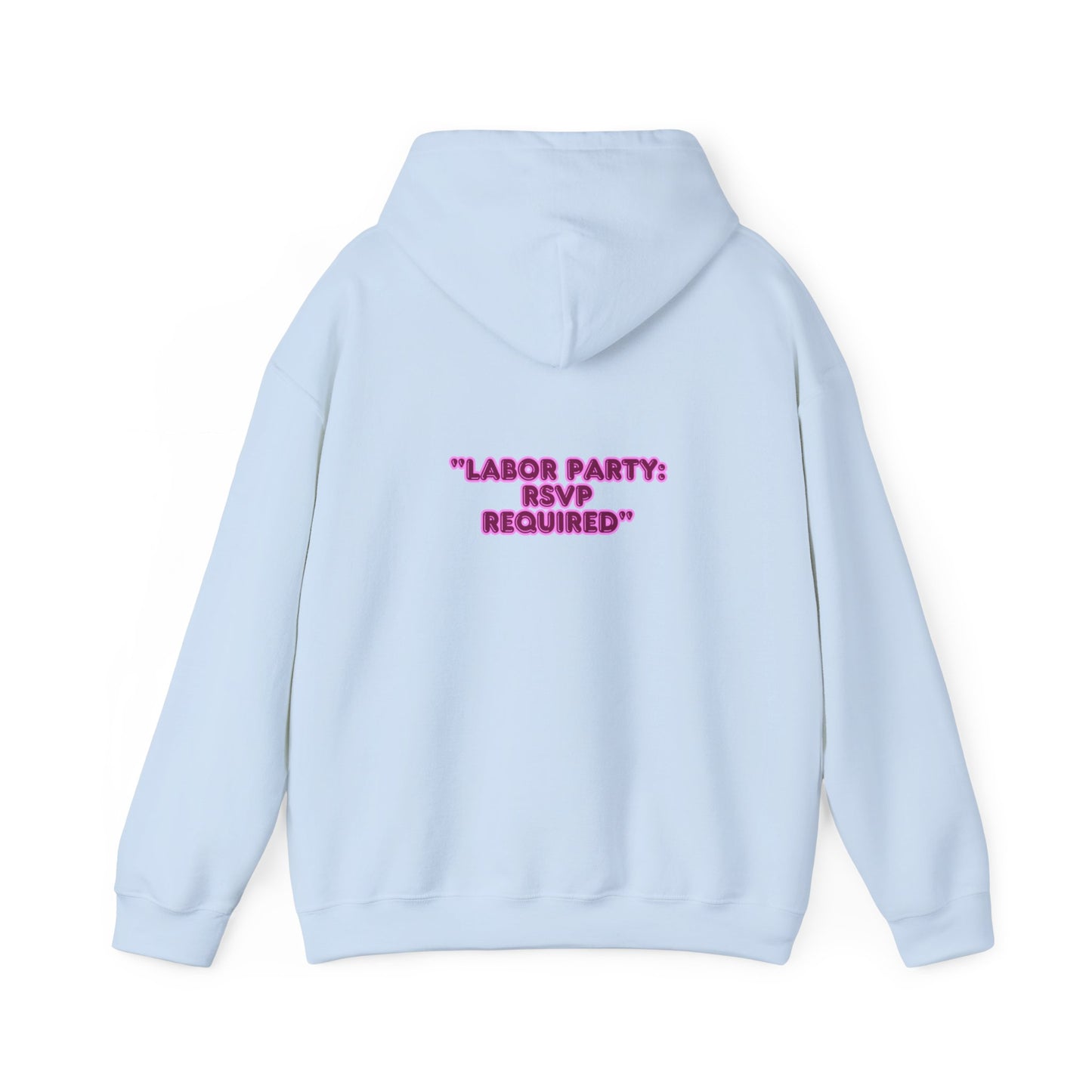 Labor Party Hoodie – RSVP Required, Cozy Maternity Sweatshirt