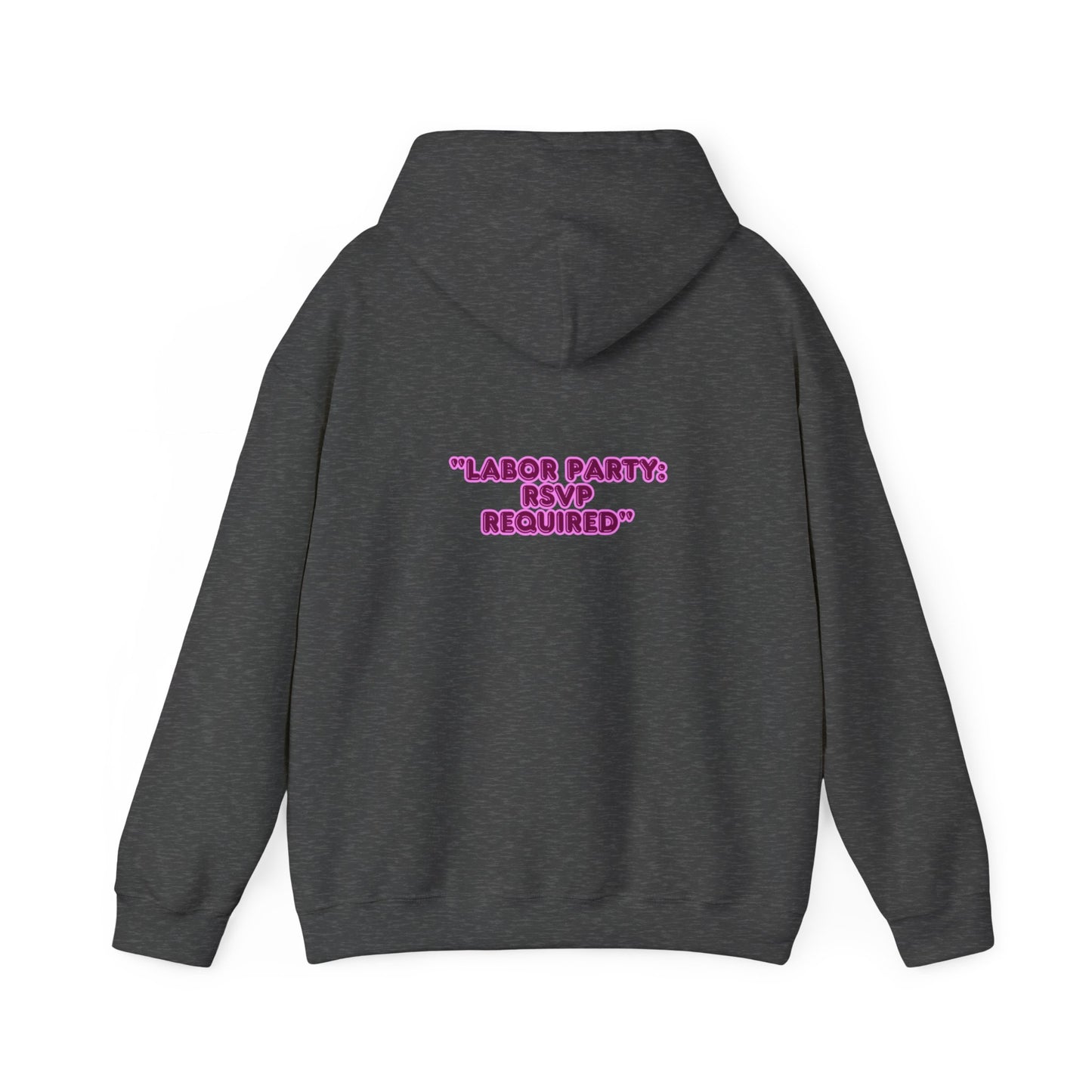 Labor Party Hoodie – RSVP Required, Cozy Maternity Sweatshirt
