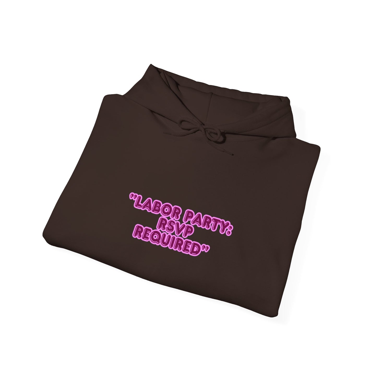 Labor Party Hoodie – RSVP Required, Cozy Maternity Sweatshirt