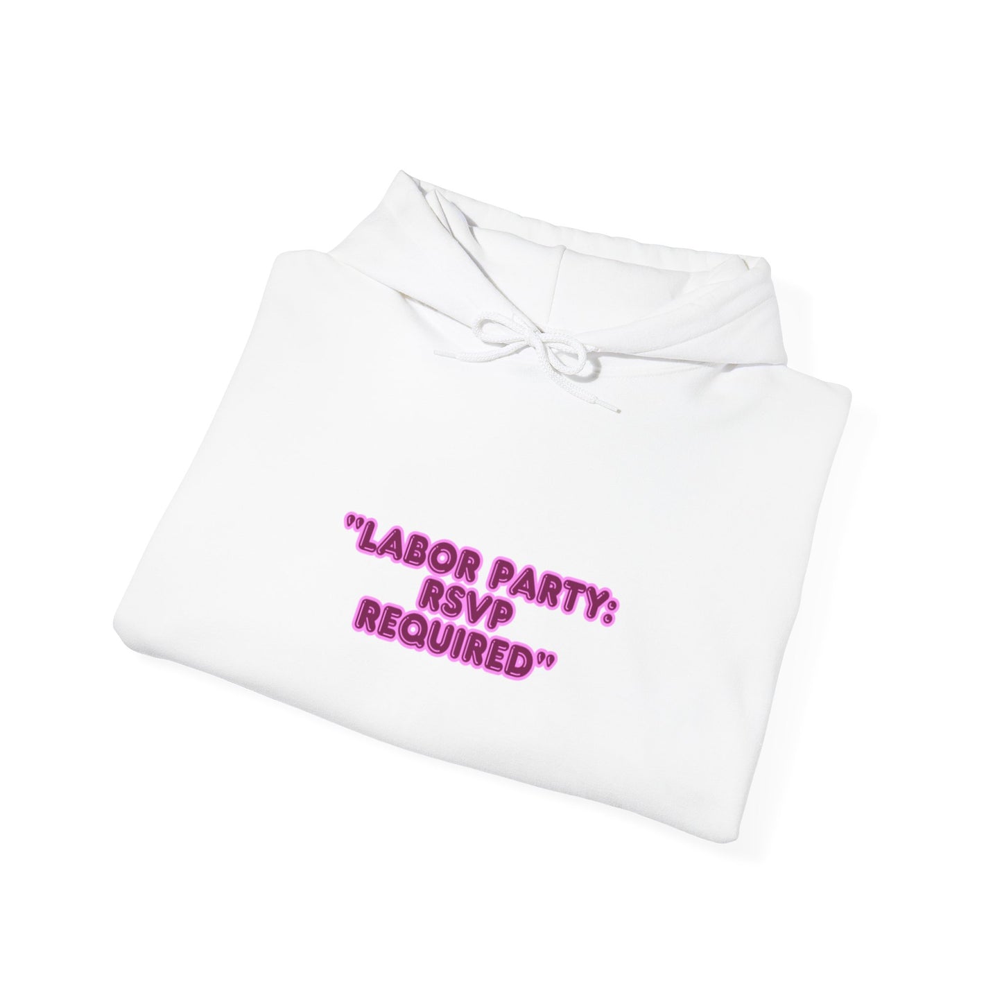 Labor Party Hoodie – RSVP Required, Cozy Maternity Sweatshirt