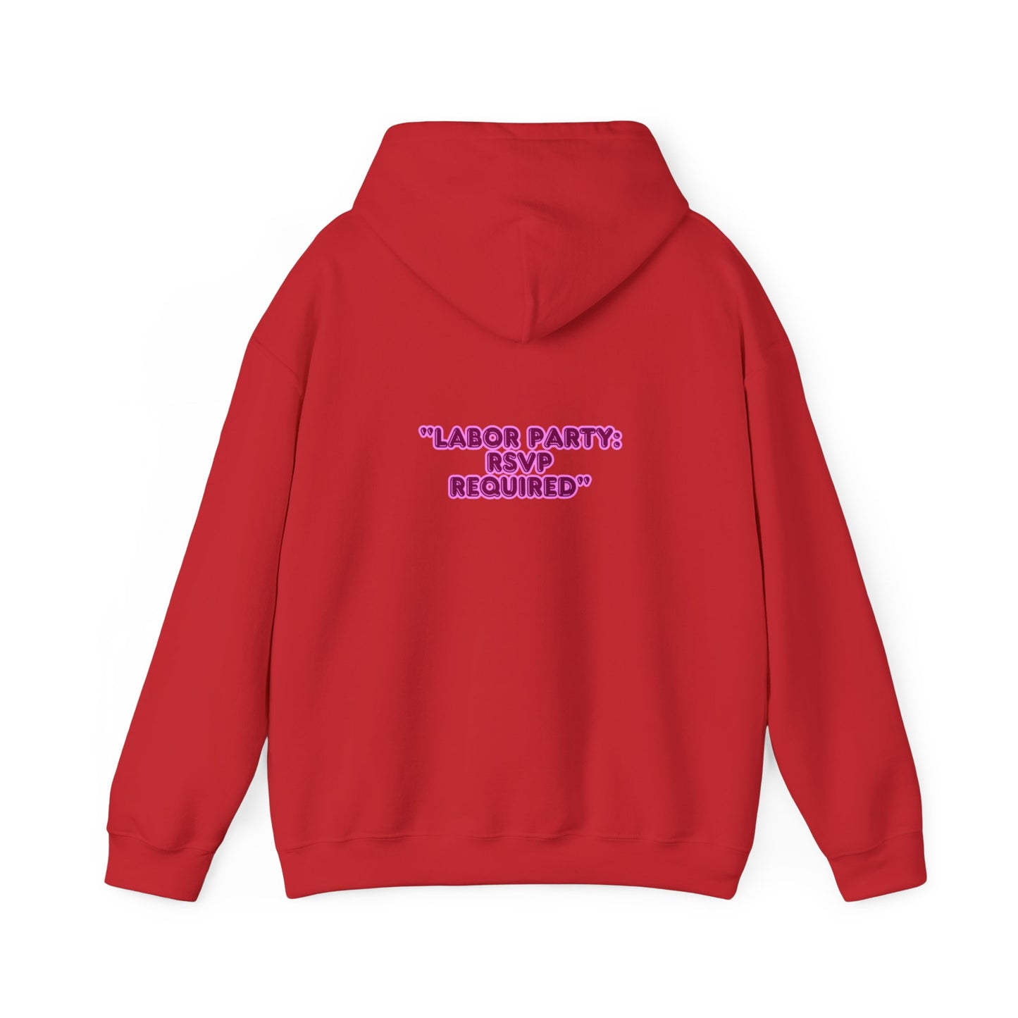 Labor Party Hoodie – RSVP Required, Cozy Maternity Sweatshirt
