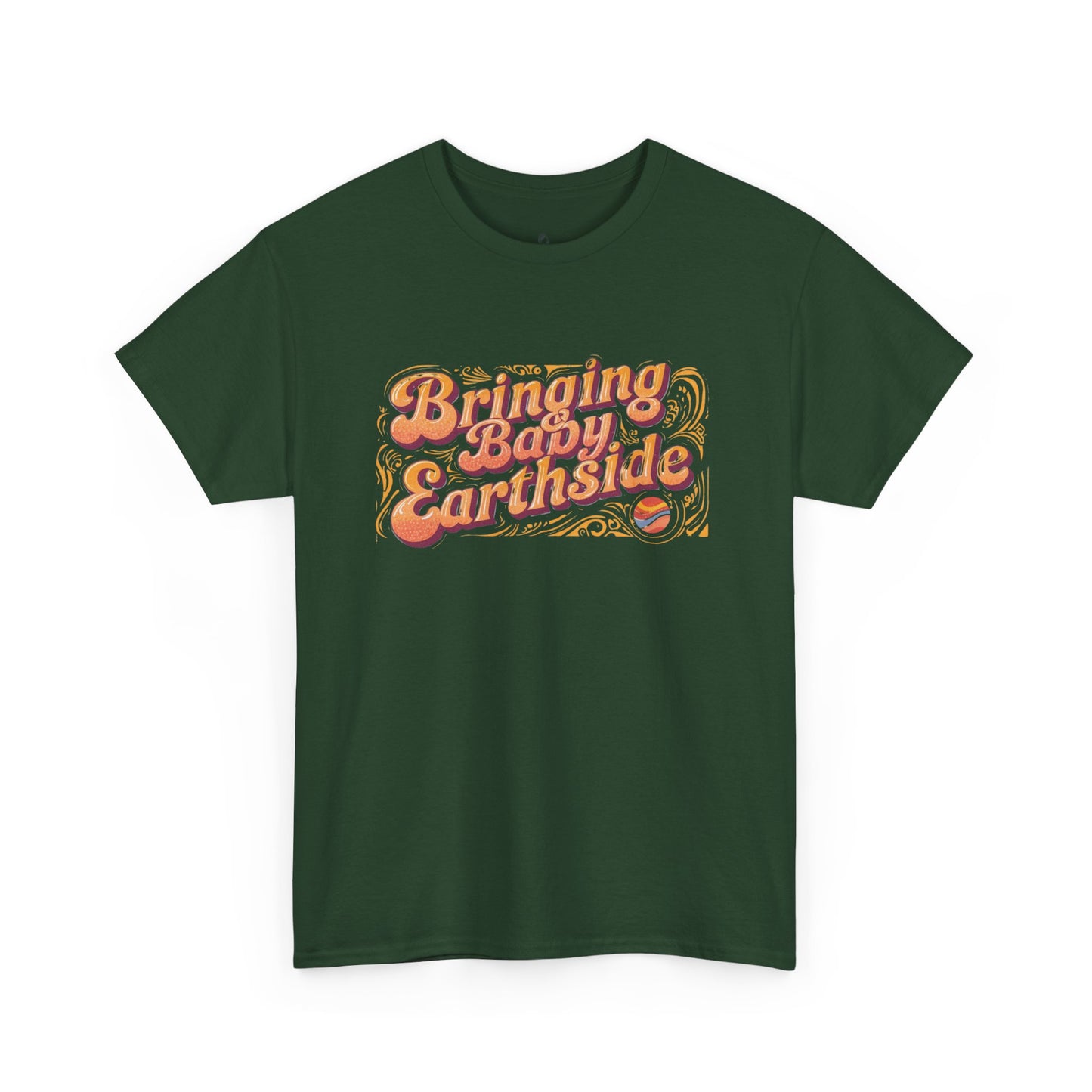 Bringing Baby Earthside Unisex Heavy Cotton Tee