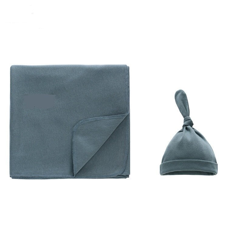 Baby Cotton Blanket & Hat Set
