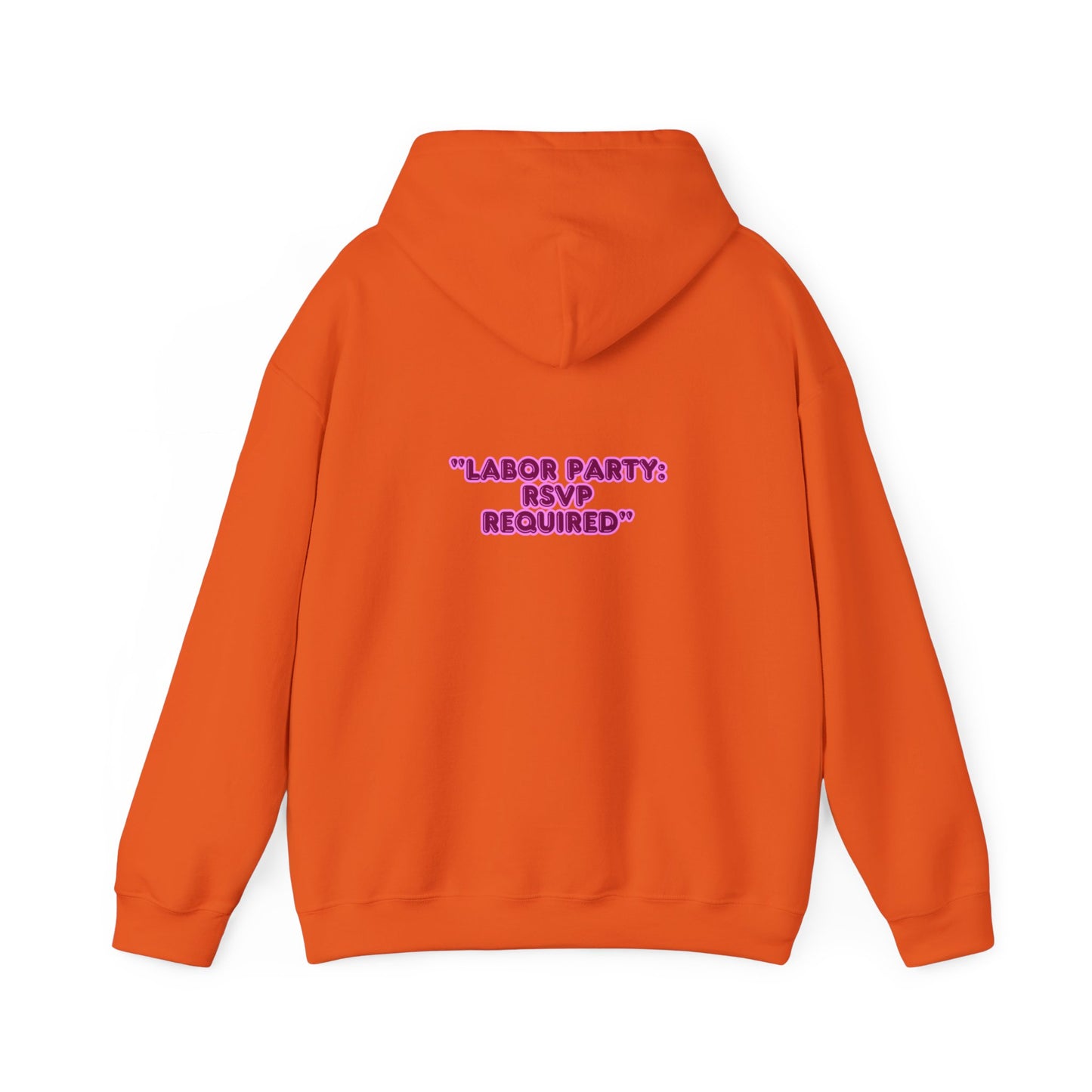 Labor Party Hoodie – RSVP Required, Cozy Maternity Sweatshirt