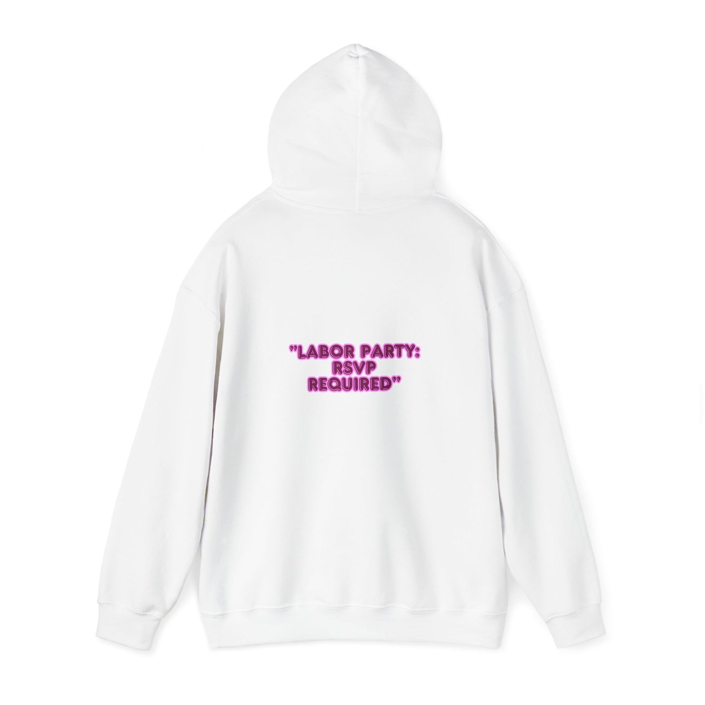 Labor Party Hoodie – RSVP Required, Cozy Maternity Sweatshirt