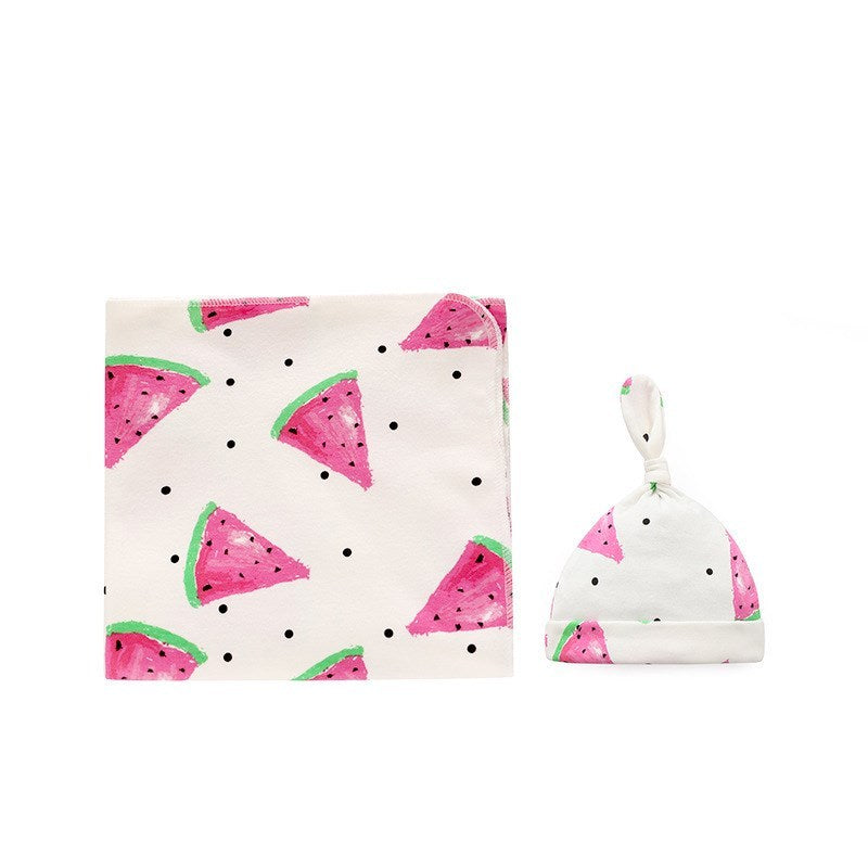 Baby Cotton Blanket & Hat Set