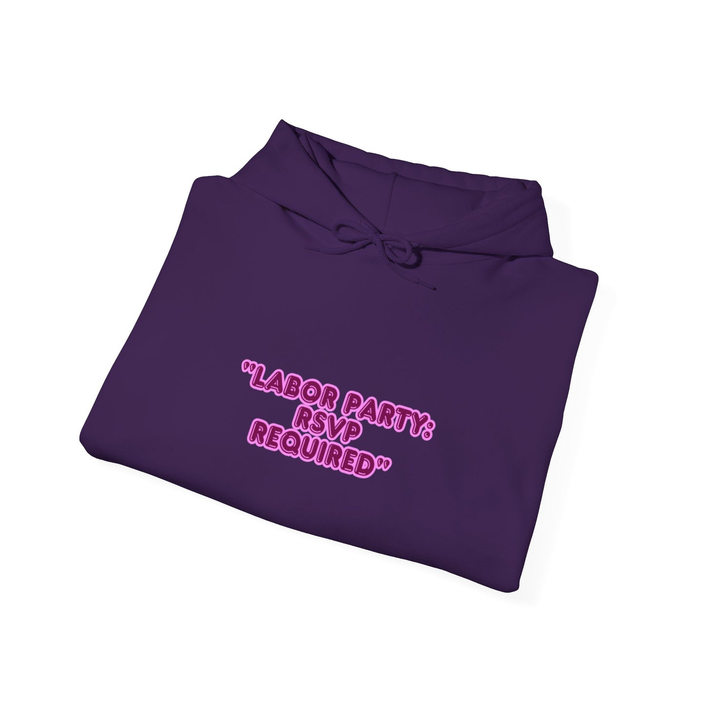 Labor Party Hoodie – RSVP Required, Cozy Maternity Sweatshirt
