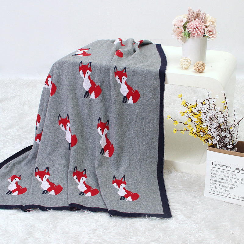 Baby Red Fox Spring and Autumn Blanket