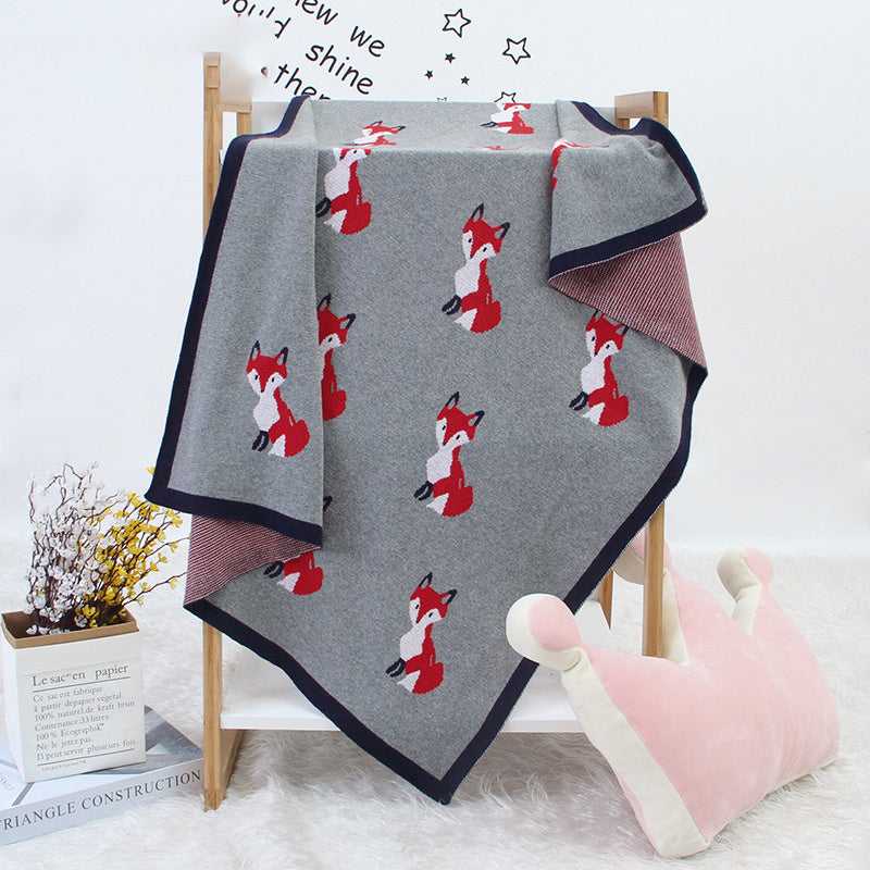 Baby Red Fox Spring and Autumn Blanket