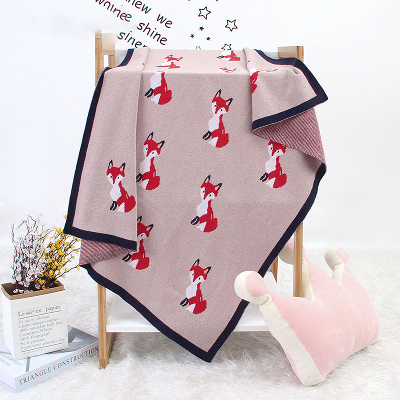 Baby Red Fox Spring and Autumn Blanket