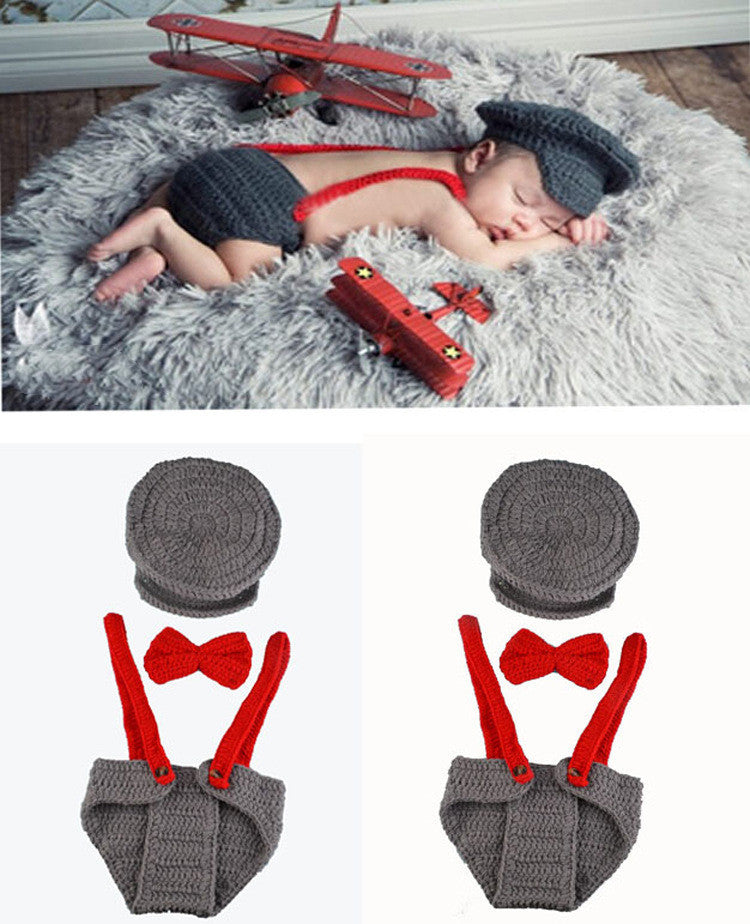 Newborn Baby Crochet Photo Outfit Set
