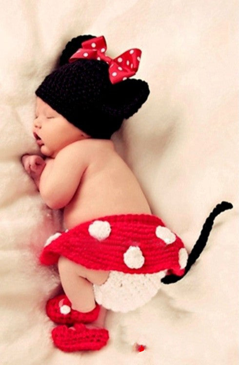 Newborn Baby Crochet Photo Outfit Set