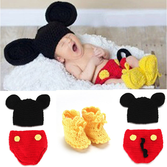 Newborn Baby Crochet Photo Outfit Set