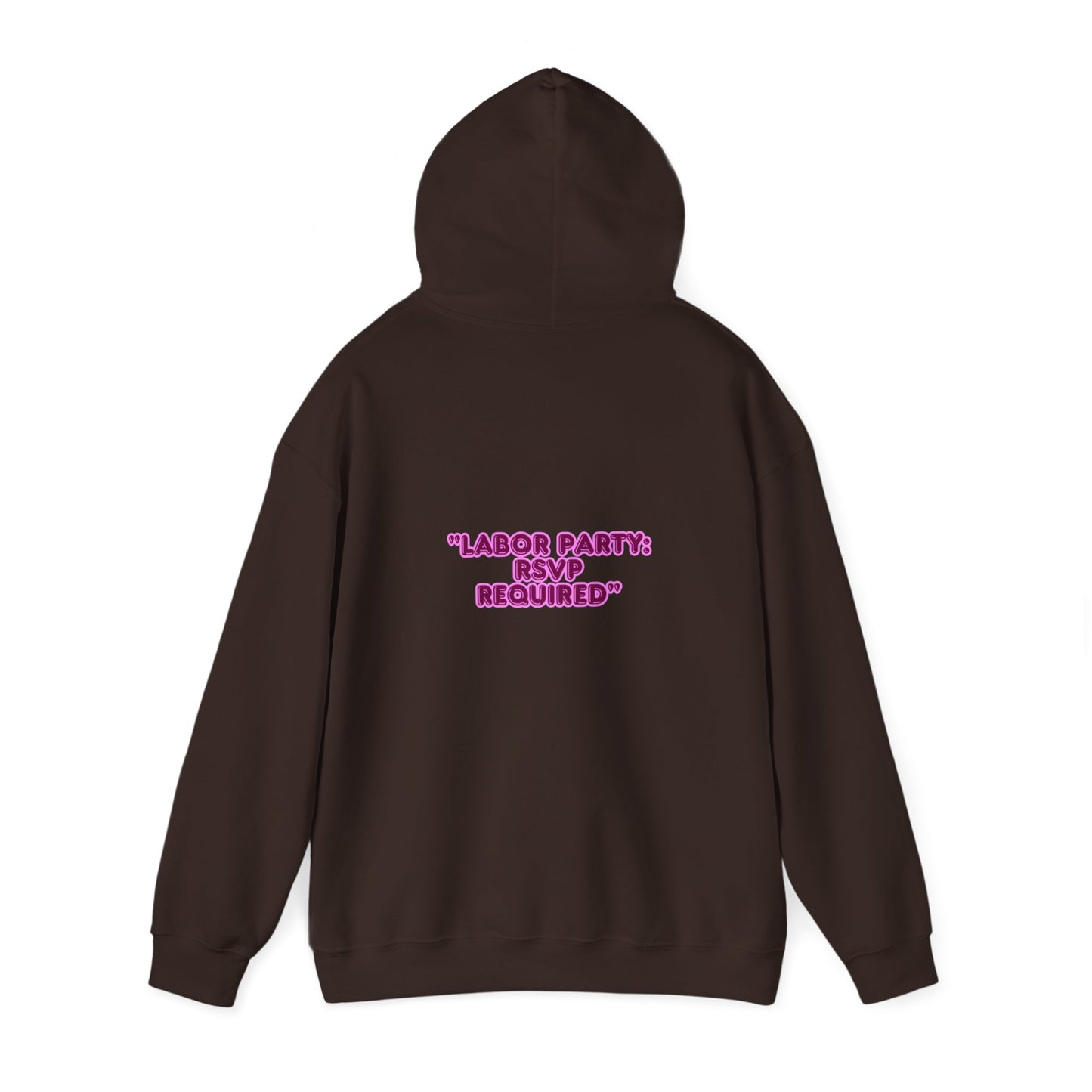 Labor Party Hoodie – RSVP Required, Cozy Maternity Sweatshirt