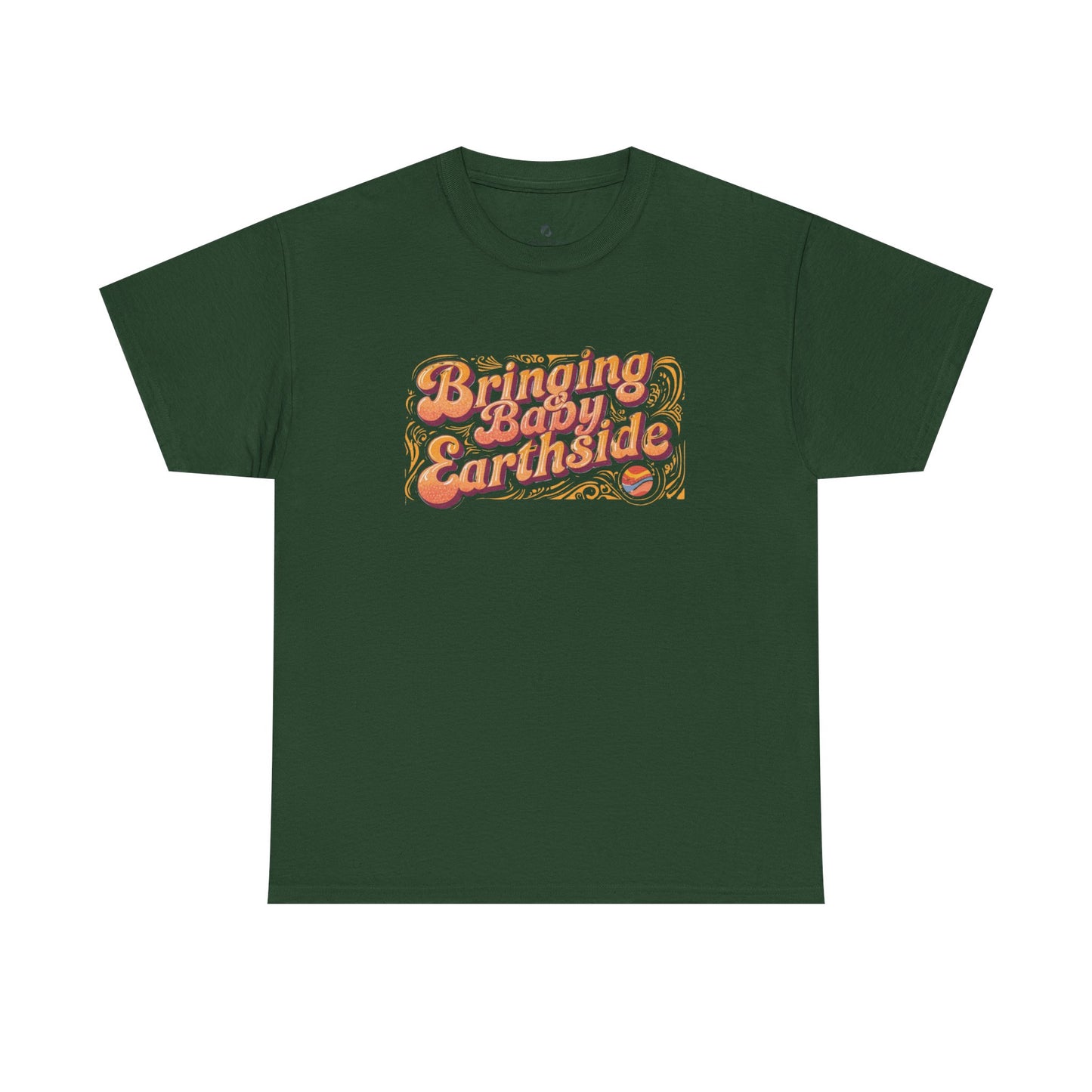 Bringing Baby Earthside Unisex Heavy Cotton Tee