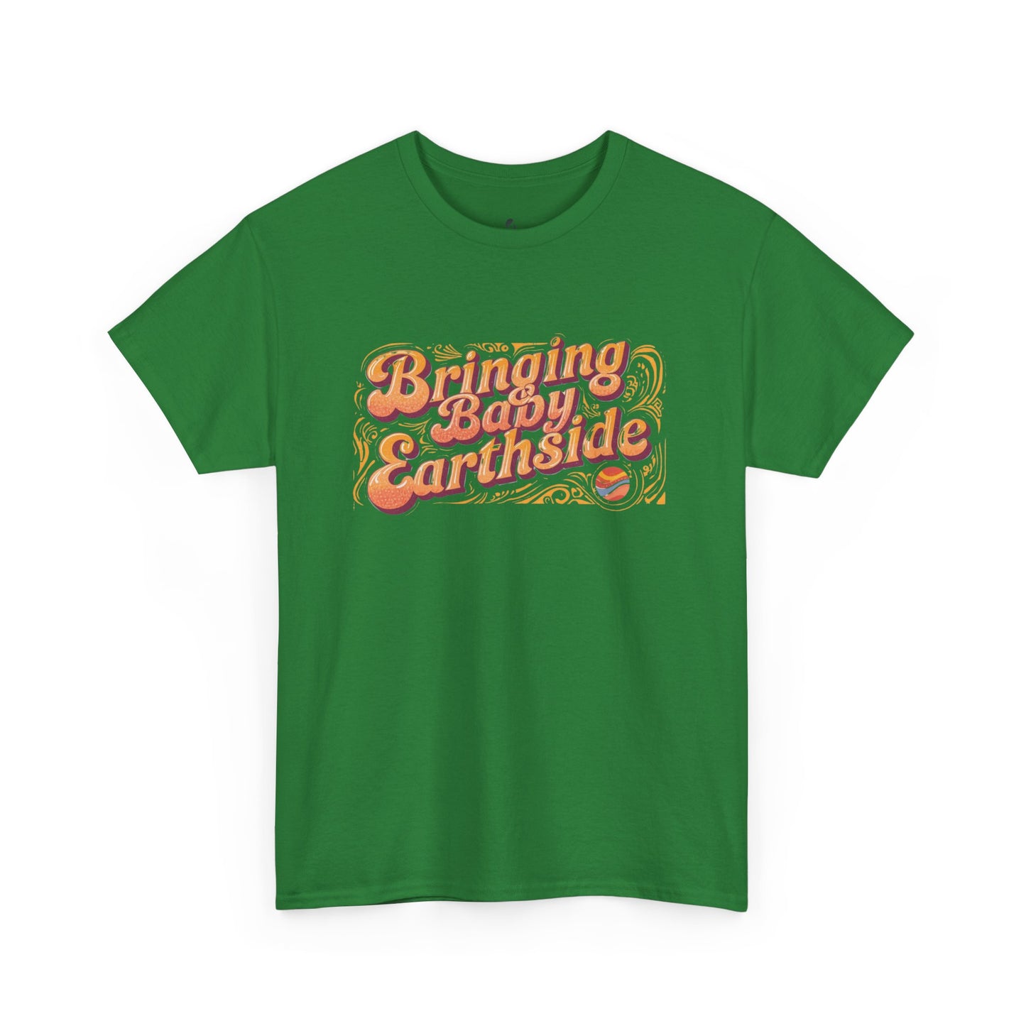 Bringing Baby Earthside Unisex Heavy Cotton Tee