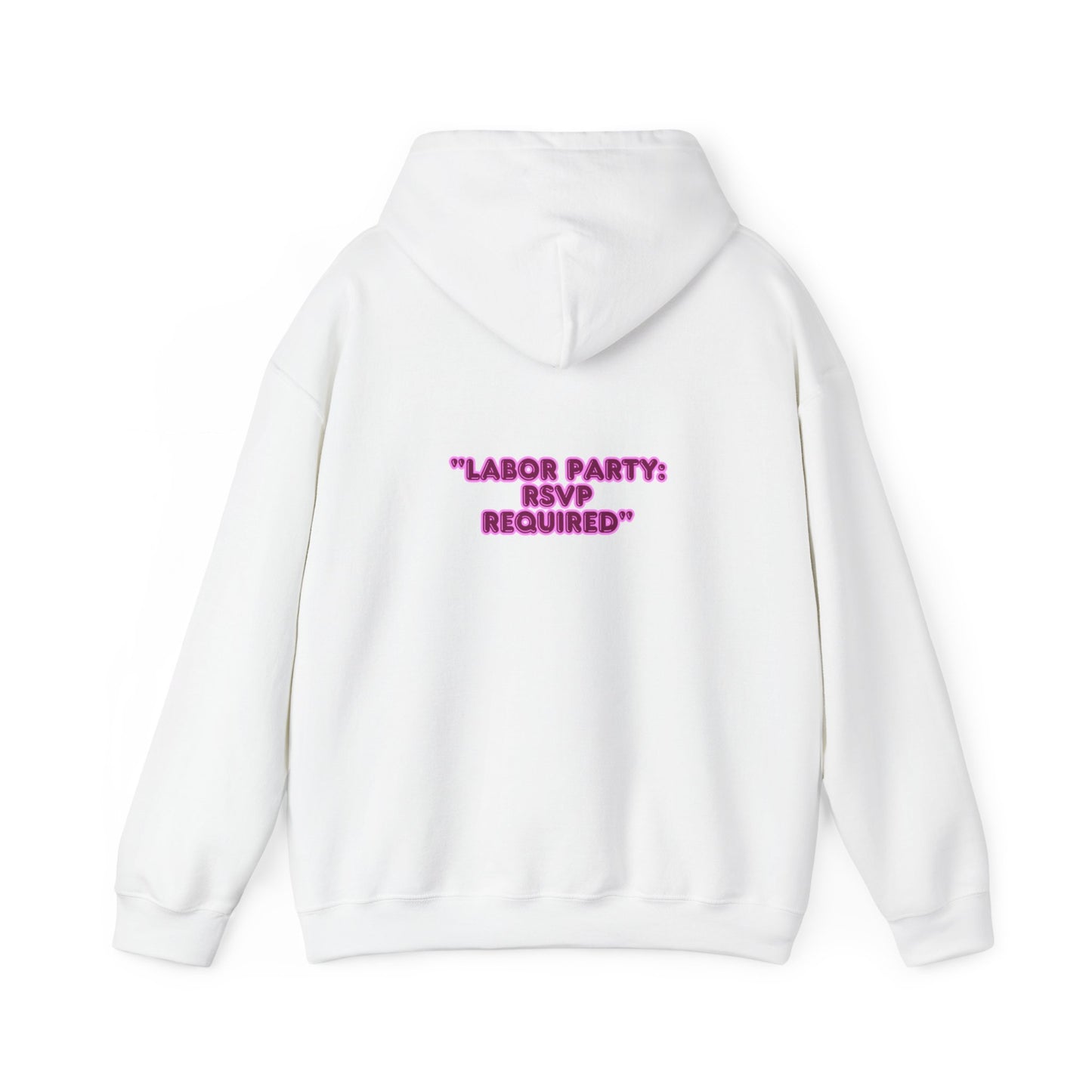 Labor Party Hoodie – RSVP Required, Cozy Maternity Sweatshirt