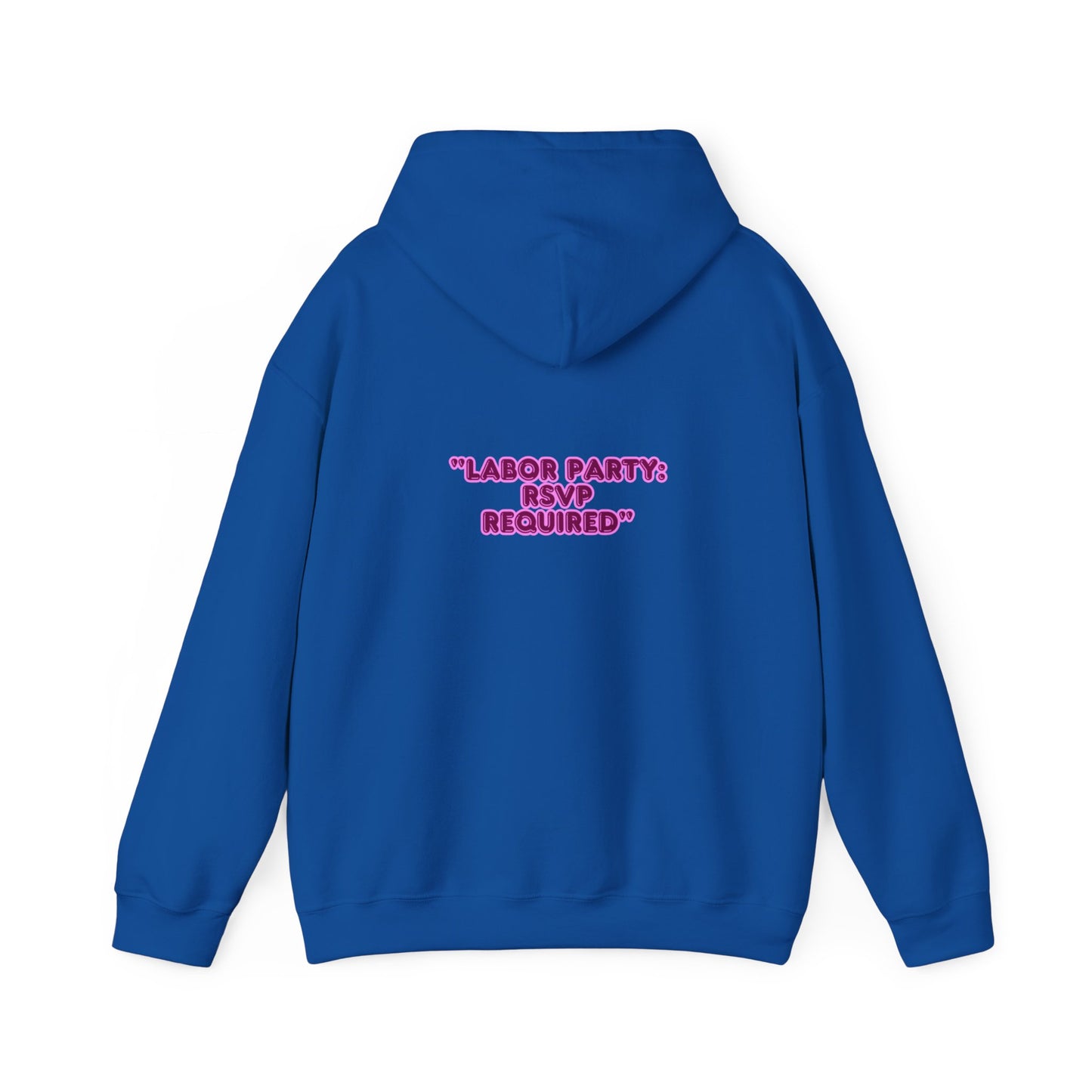 Labor Party Hoodie – RSVP Required, Cozy Maternity Sweatshirt