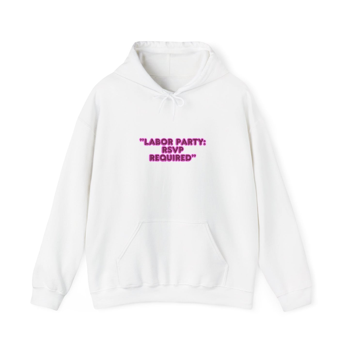 Labor Party Hoodie – RSVP Required, Cozy Maternity Sweatshirt