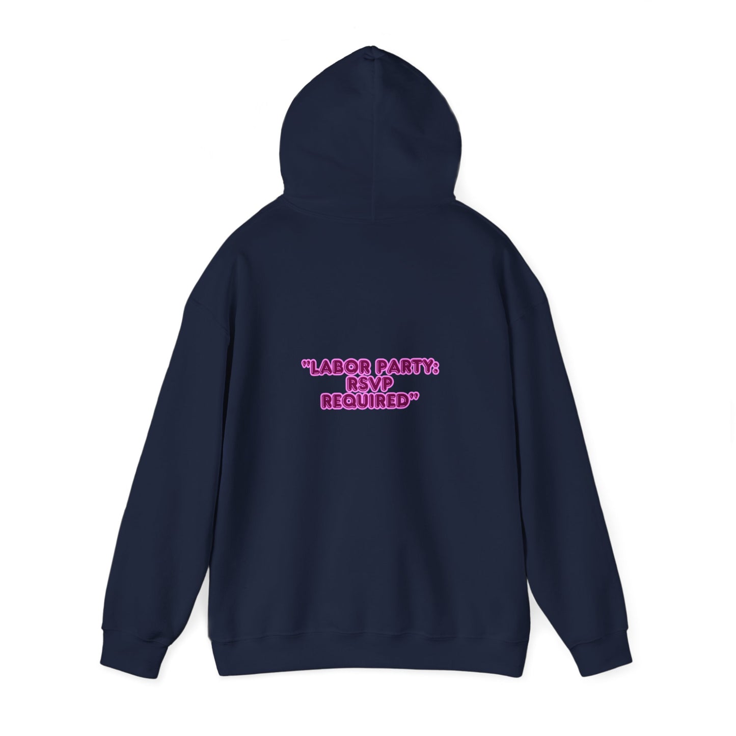 Labor Party Hoodie – RSVP Required, Cozy Maternity Sweatshirt