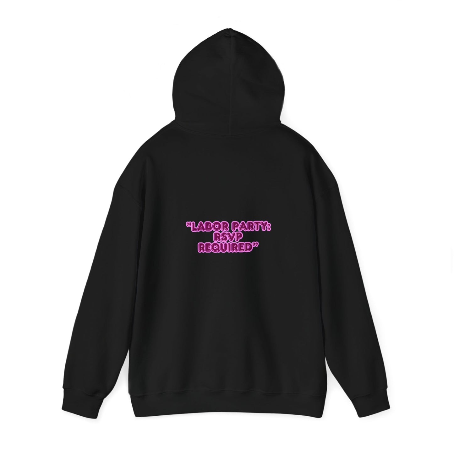 Labor Party Hoodie – RSVP Required, Cozy Maternity Sweatshirt