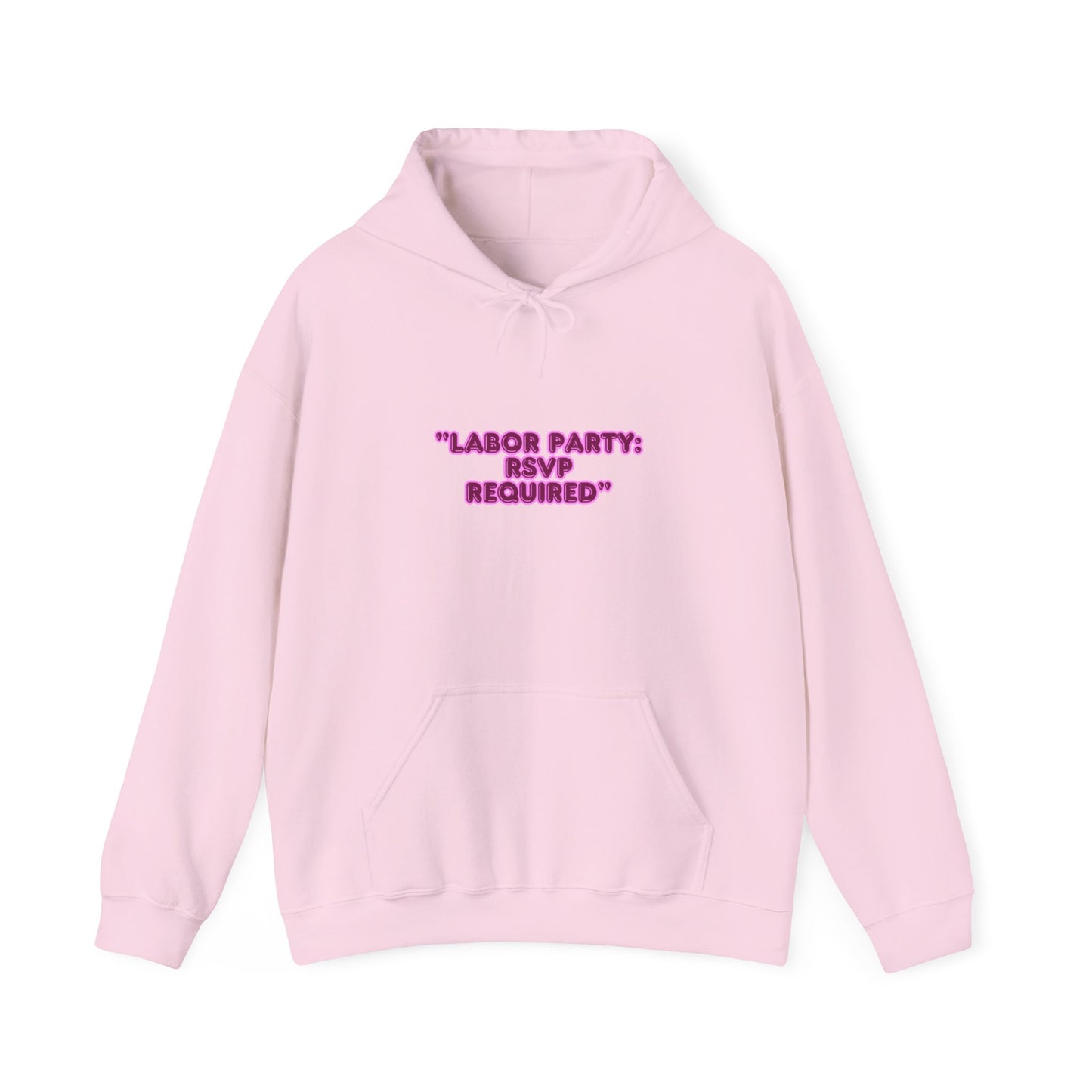 Labor Party Hoodie – RSVP Required, Cozy Maternity Sweatshirt