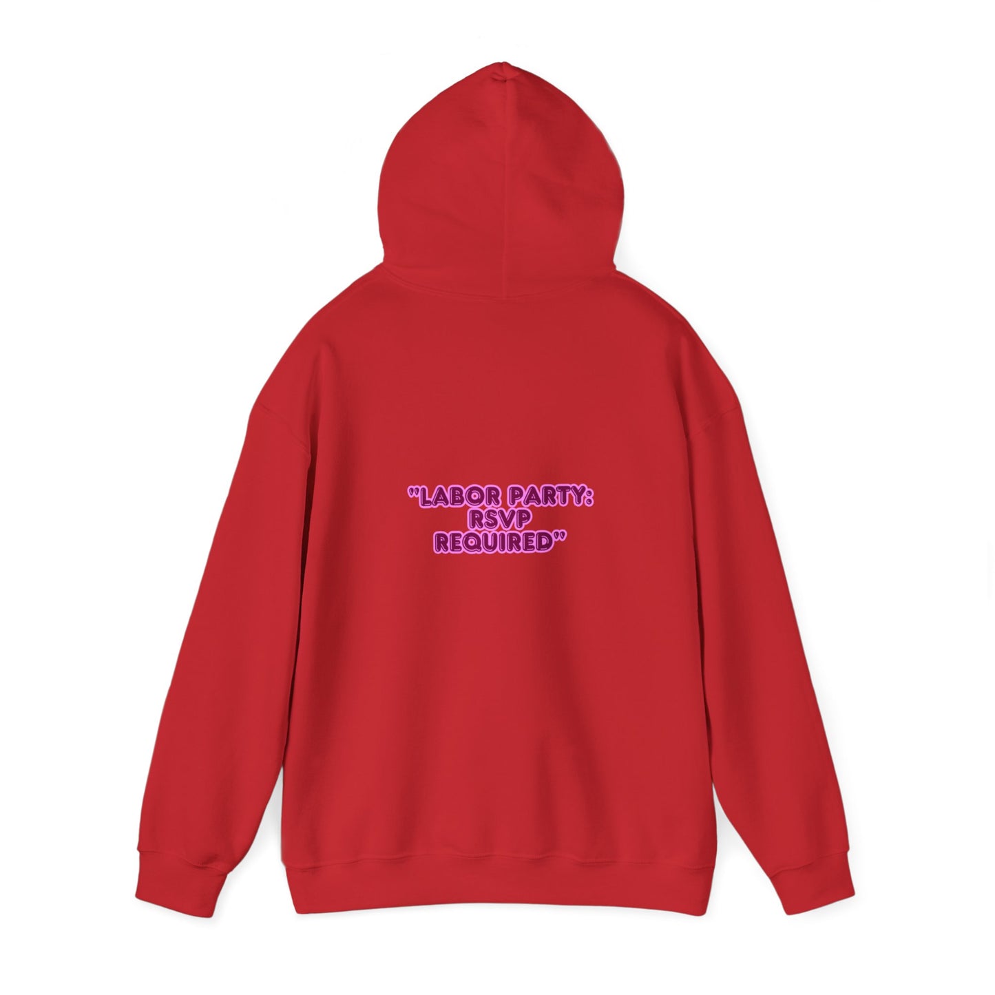Labor Party Hoodie – RSVP Required, Cozy Maternity Sweatshirt