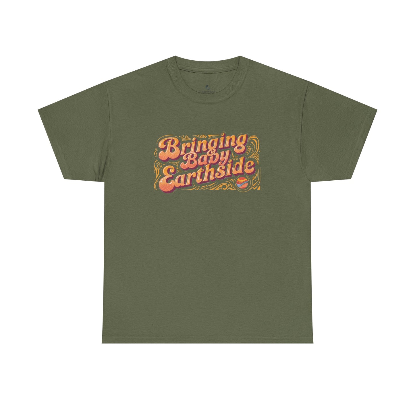 Bringing Baby Earthside Unisex Heavy Cotton Tee