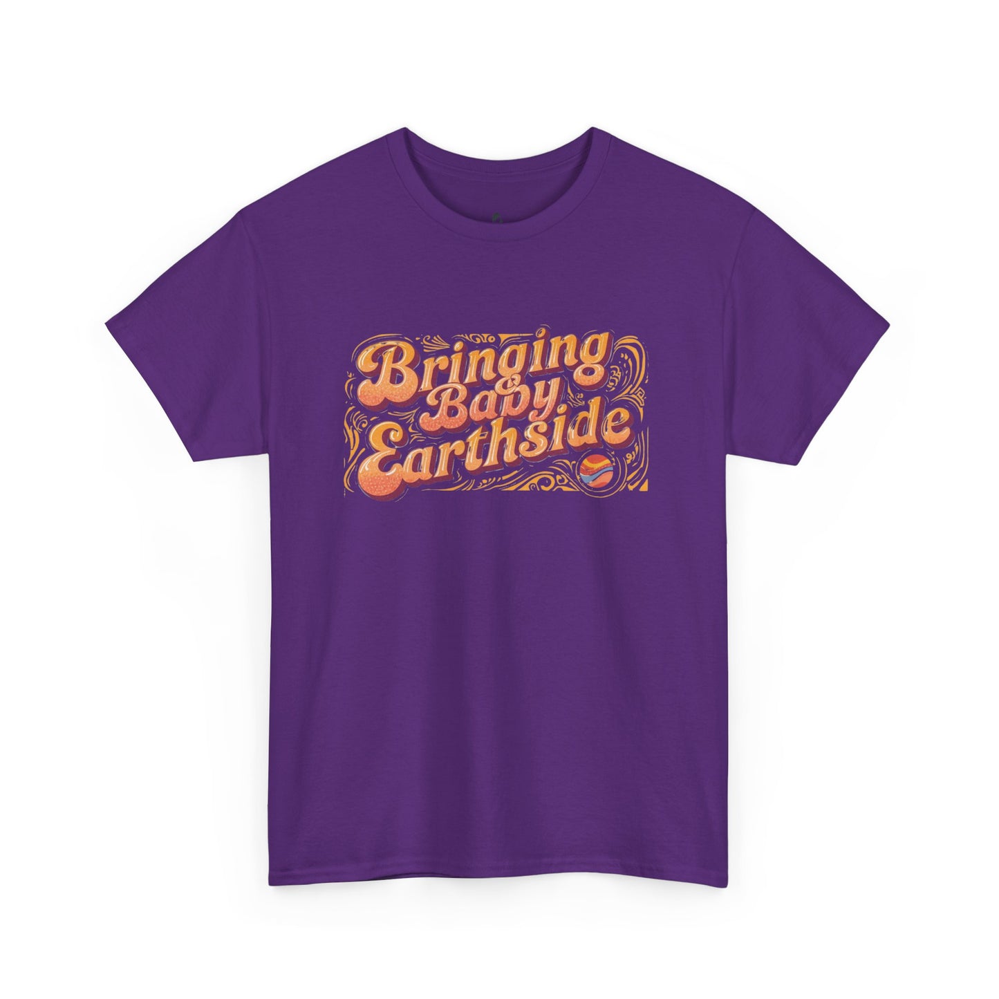 Bringing Baby Earthside Unisex Heavy Cotton Tee
