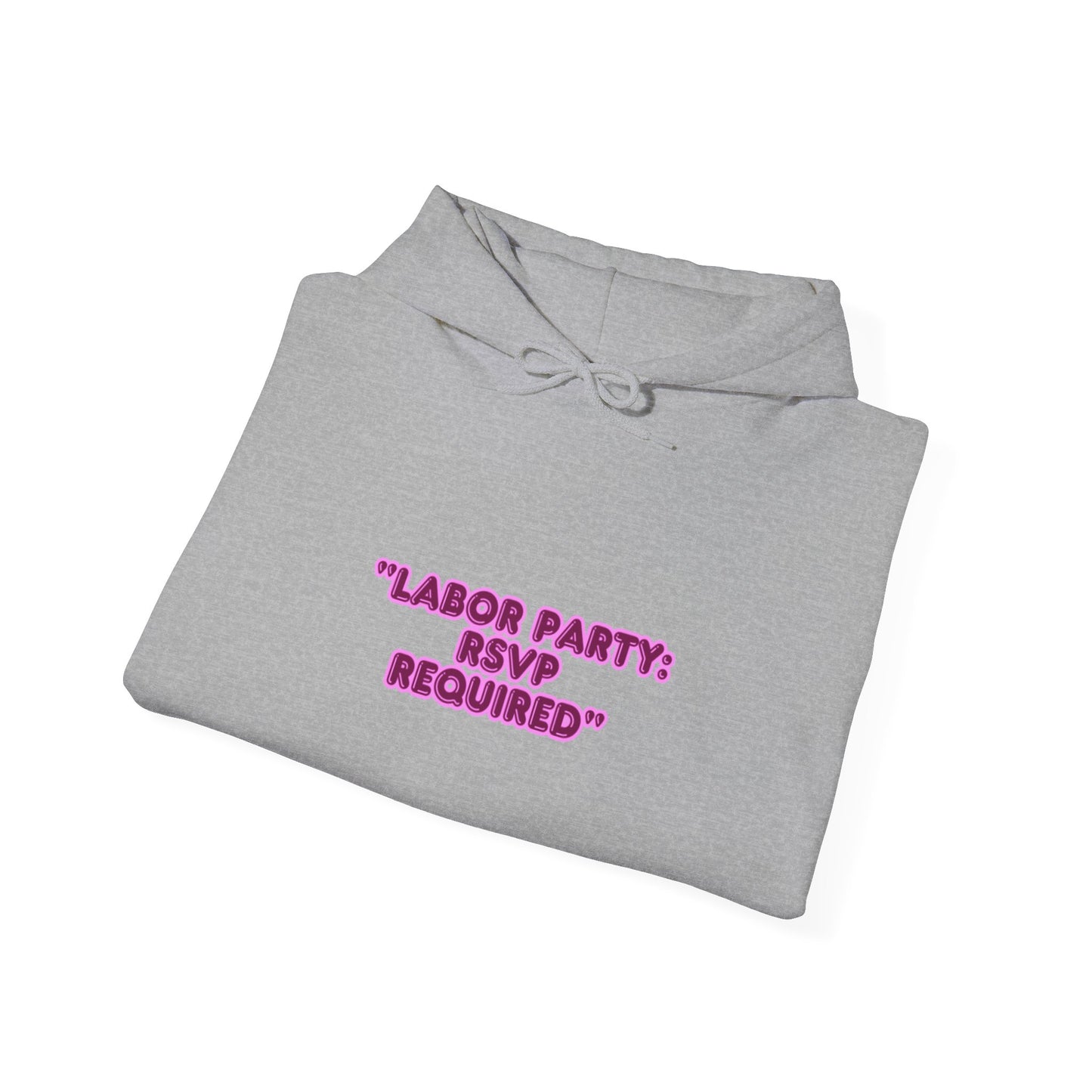 Labor Party Hoodie – RSVP Required, Cozy Maternity Sweatshirt