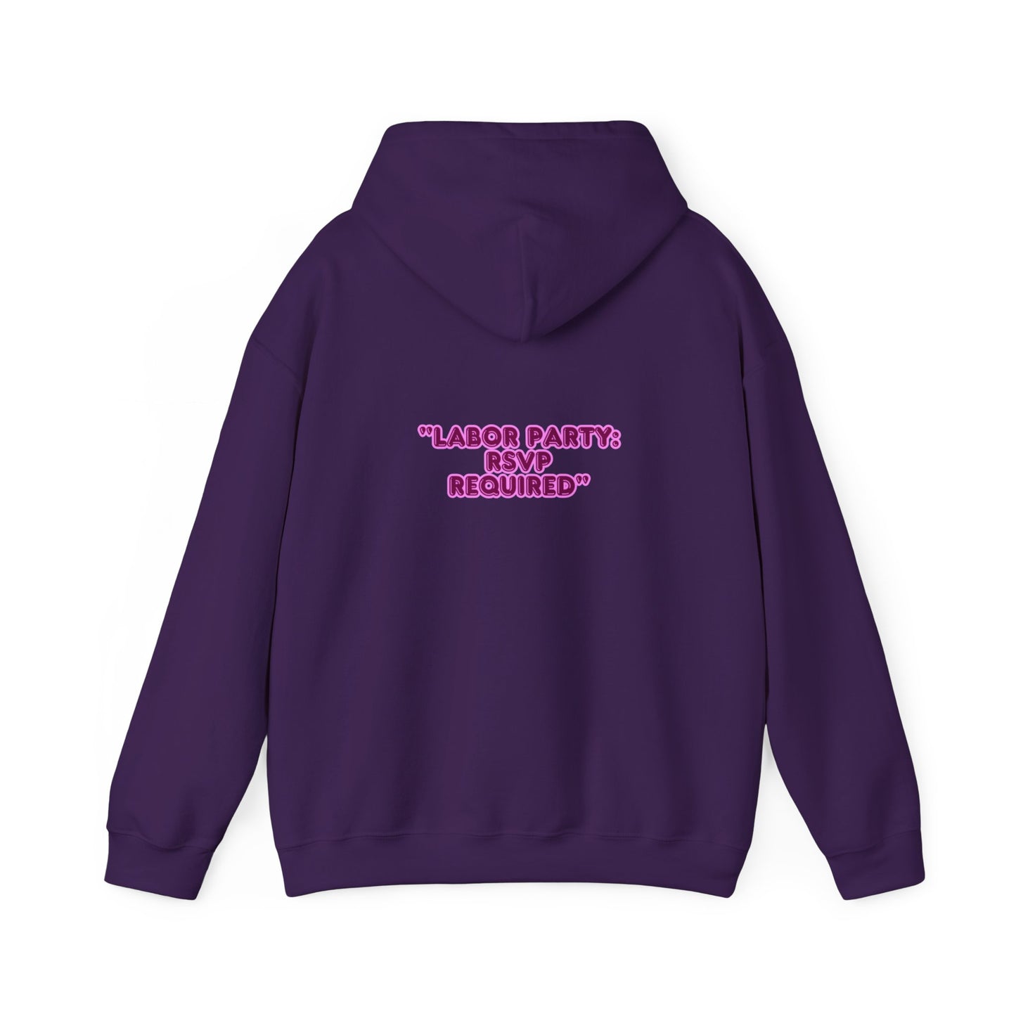 Labor Party Hoodie – RSVP Required, Cozy Maternity Sweatshirt
