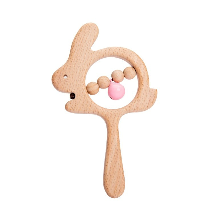 Baby Wooden Hand-held Rattle