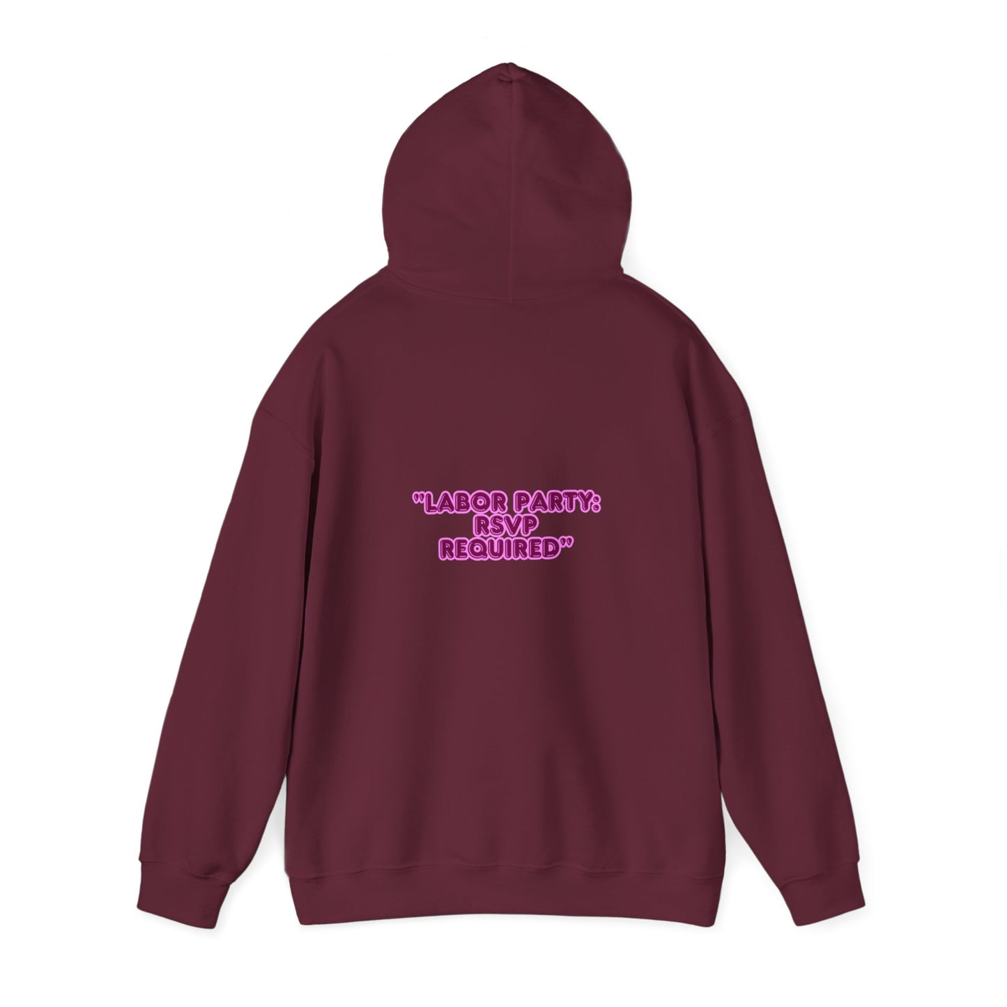 Labor Party Hoodie – RSVP Required, Cozy Maternity Sweatshirt