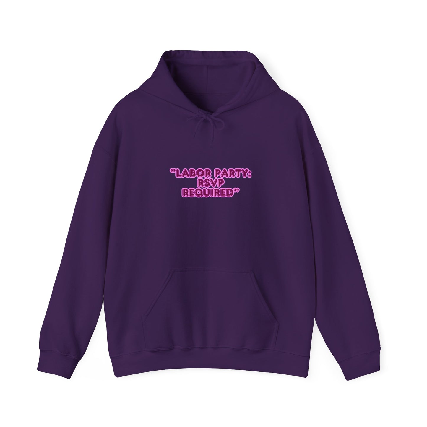 Labor Party Hoodie – RSVP Required, Cozy Maternity Sweatshirt