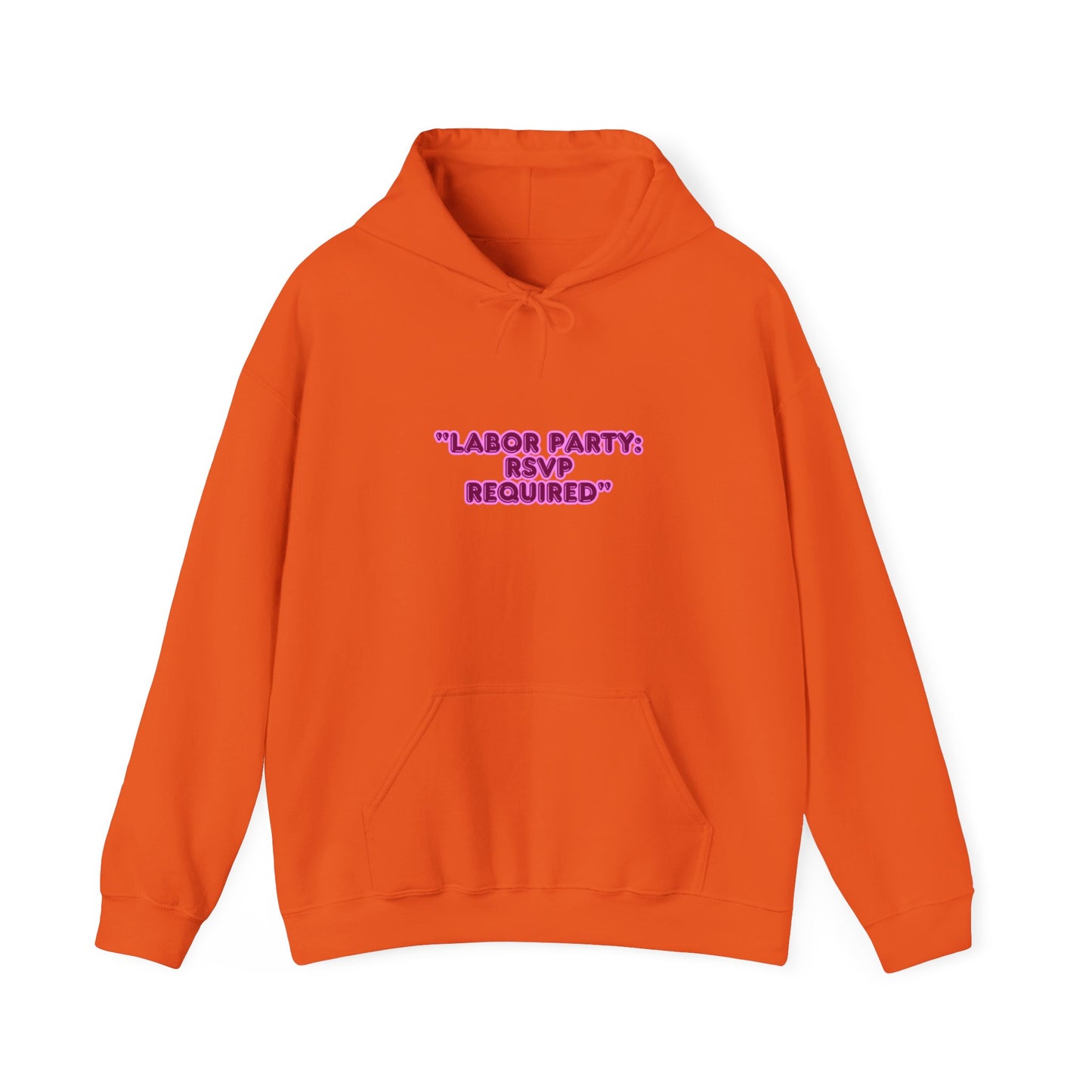 Labor Party Hoodie – RSVP Required, Cozy Maternity Sweatshirt