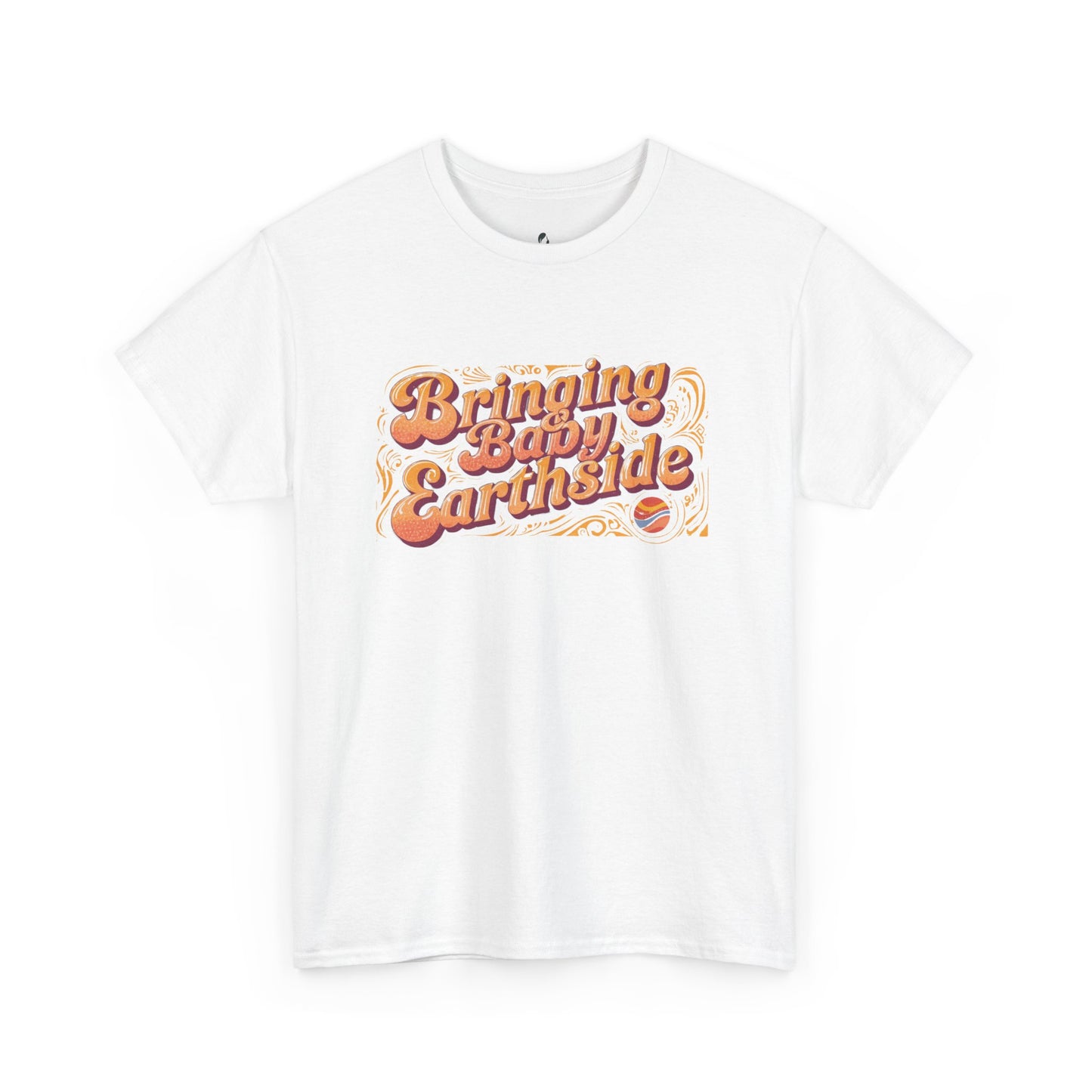 Bringing Baby Earthside Unisex Heavy Cotton Tee