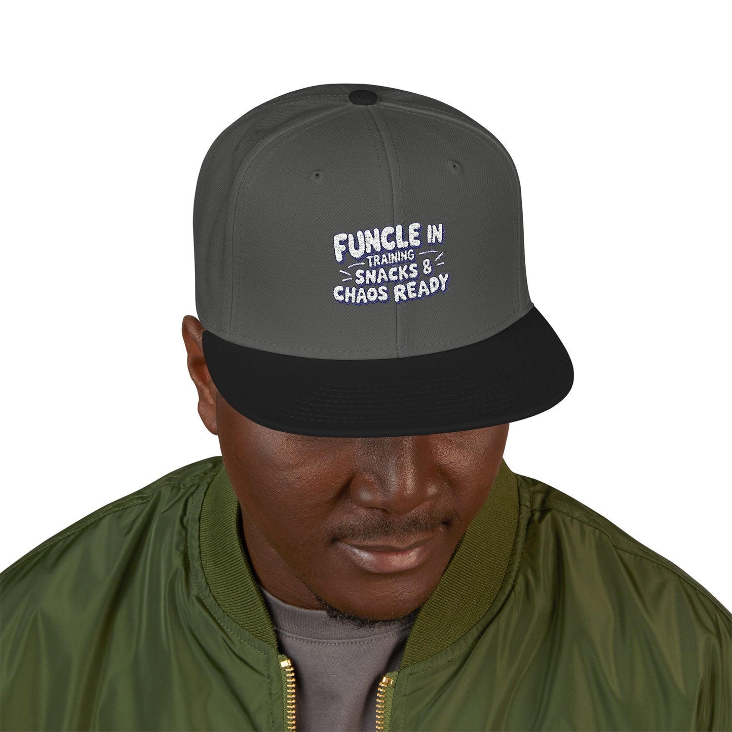 Fun Uncle Embroidered Snapback Cap